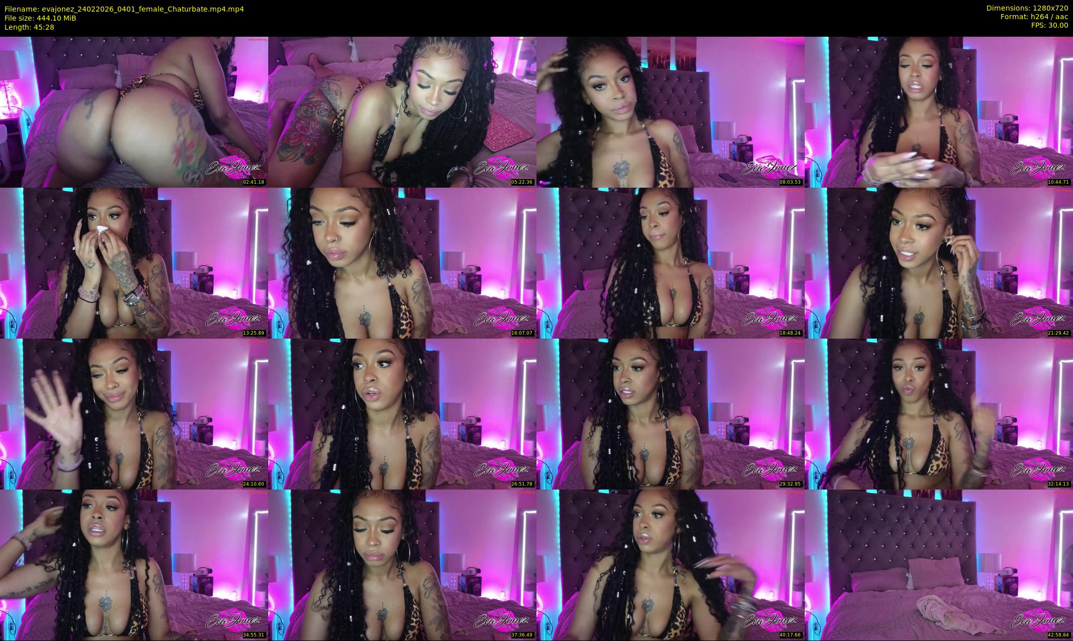 evajonez — 46 minute Chaturbate female cam show recording, 720p, Feb 24, 2026
