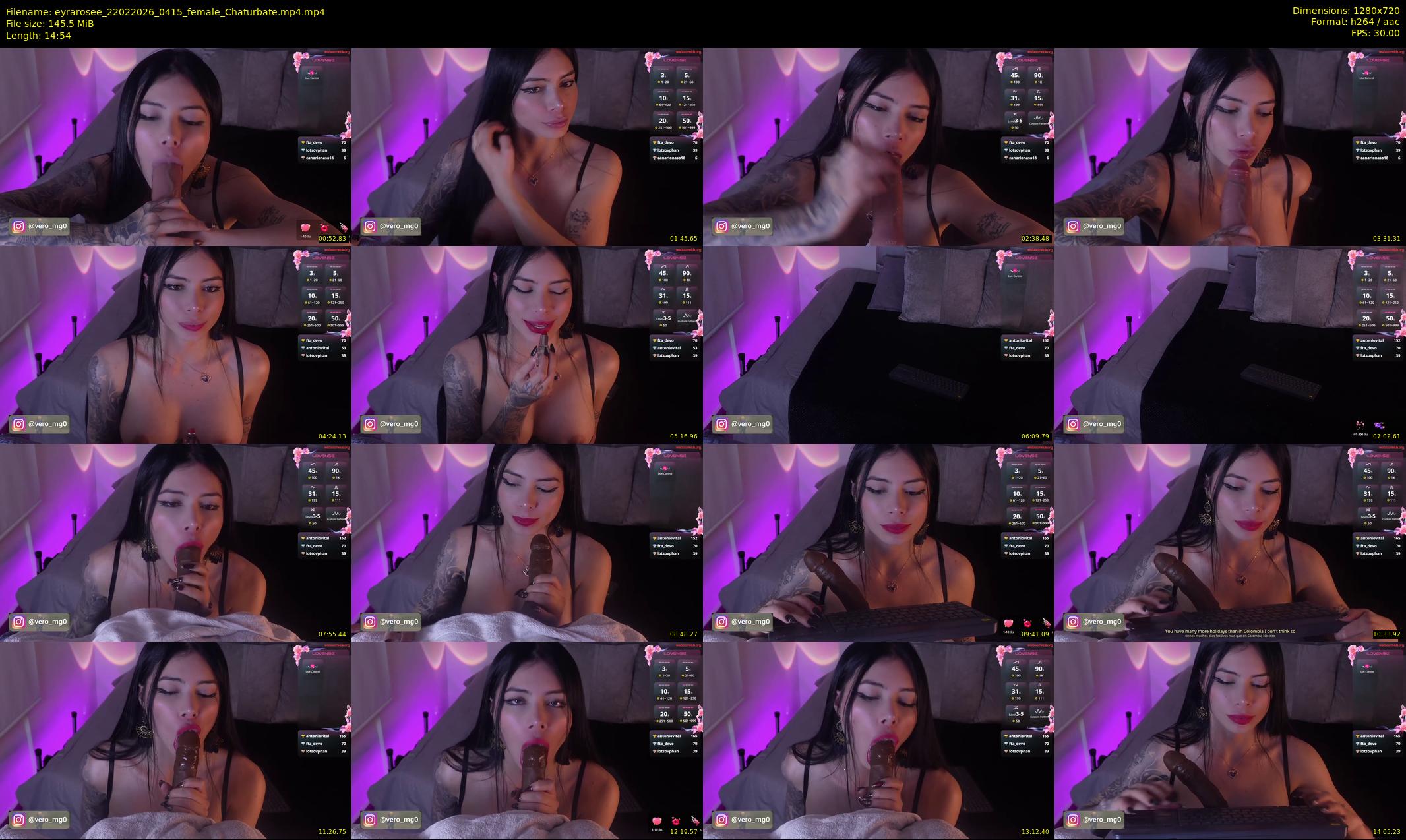 eyrarosee — 15 minute Chaturbate female cam show recording, 720p, Feb 22, 2026