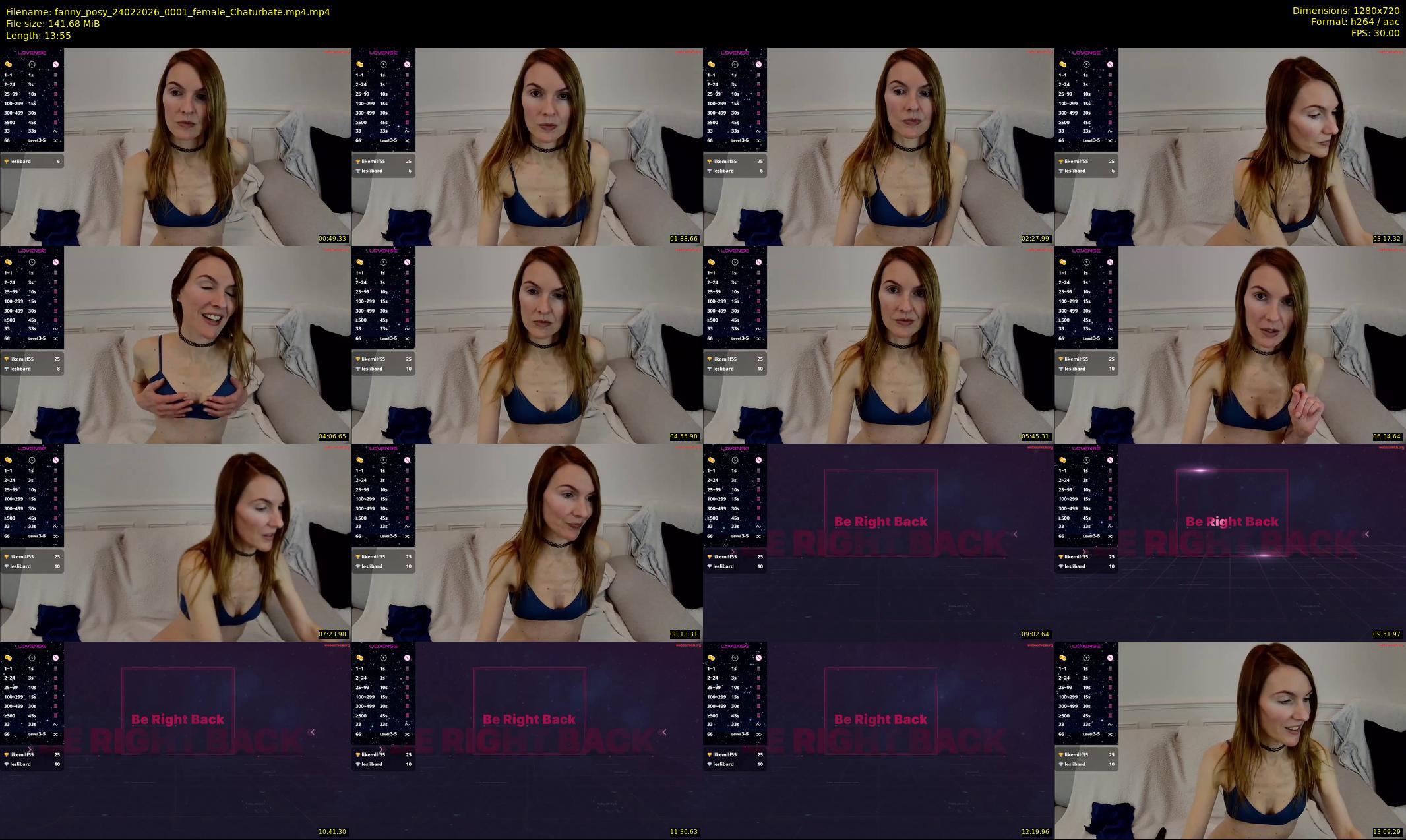 fanny_posy — 14 minute Chaturbate female cam show recording, 720p, Feb 24, 2026