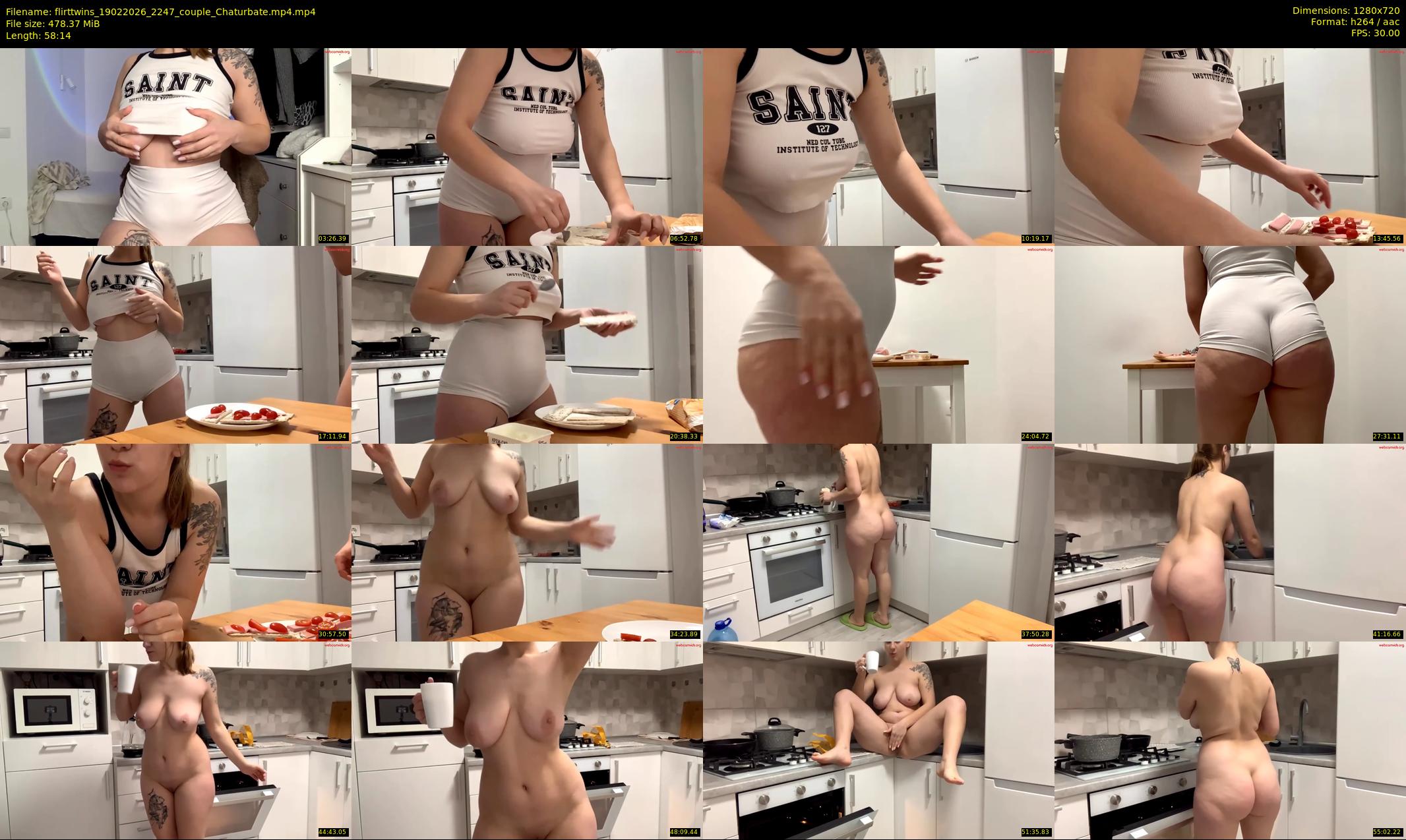 flirttwins — 59 minute Chaturbate couple cam show recording, 720p, Feb 19, 2026