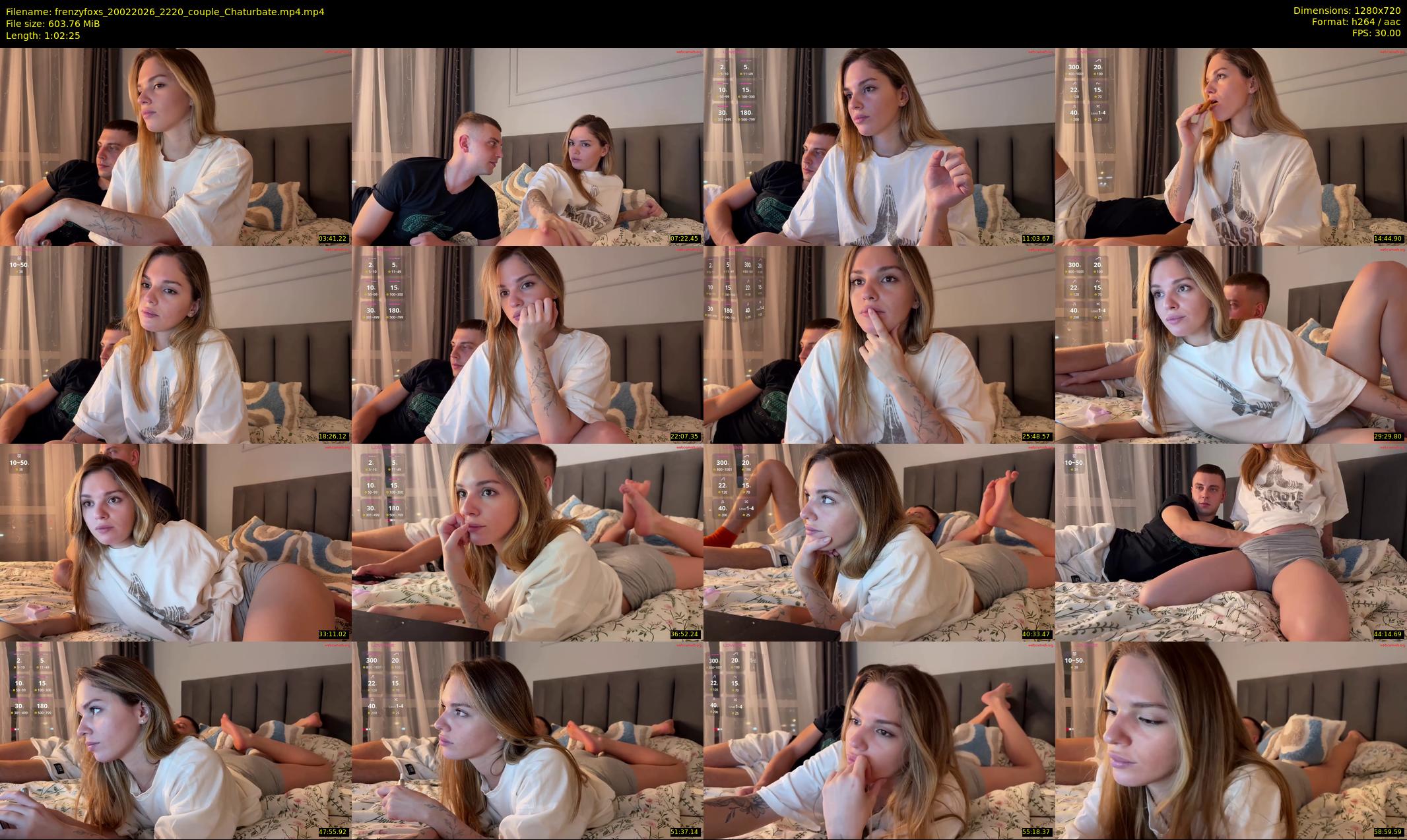frenzyfoxs — 63 minute Chaturbate couple cam show recording, 720p, Feb 20, 2026