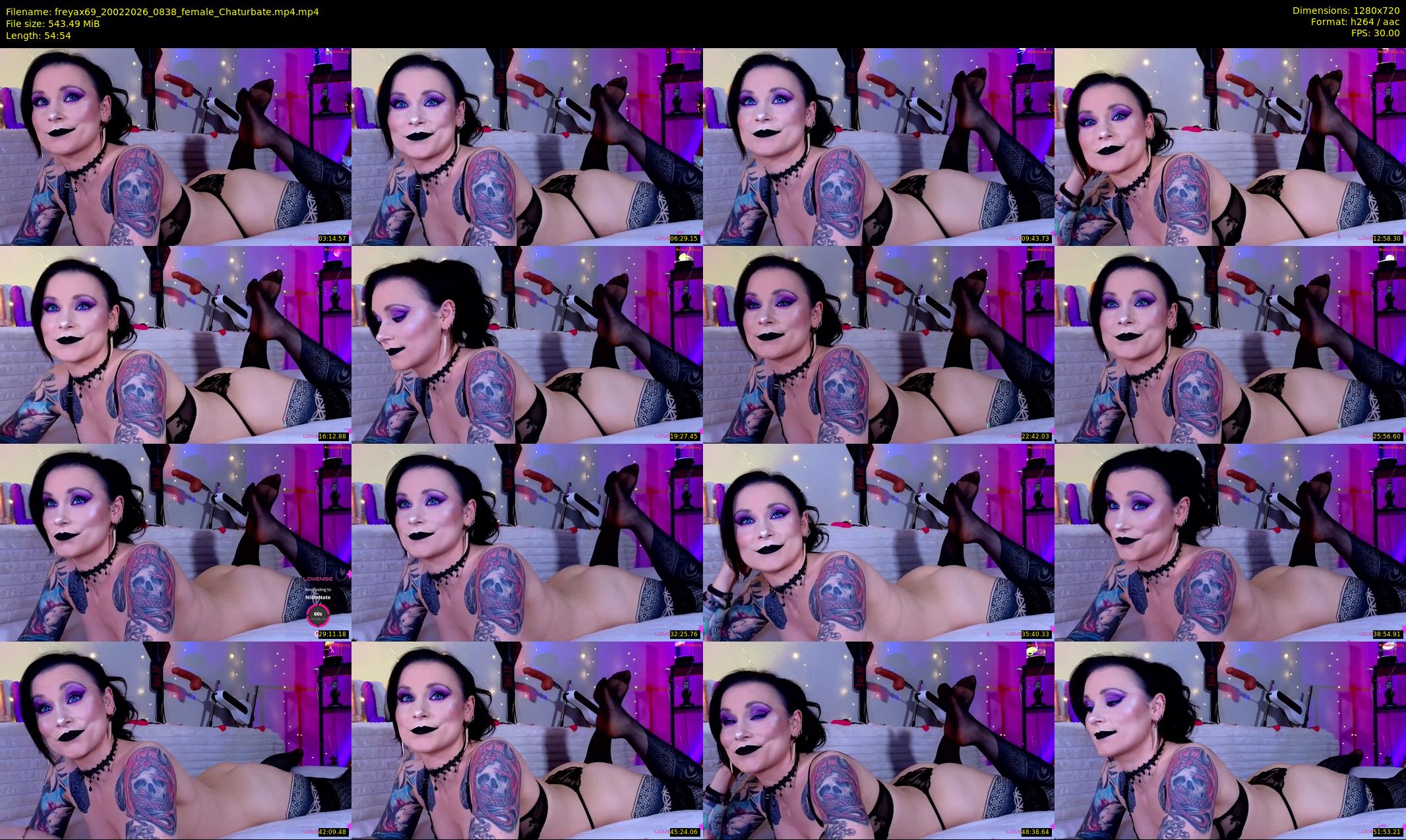 freyax69 — 55 minute Chaturbate female cam show recording, 720p, Feb 20, 2026