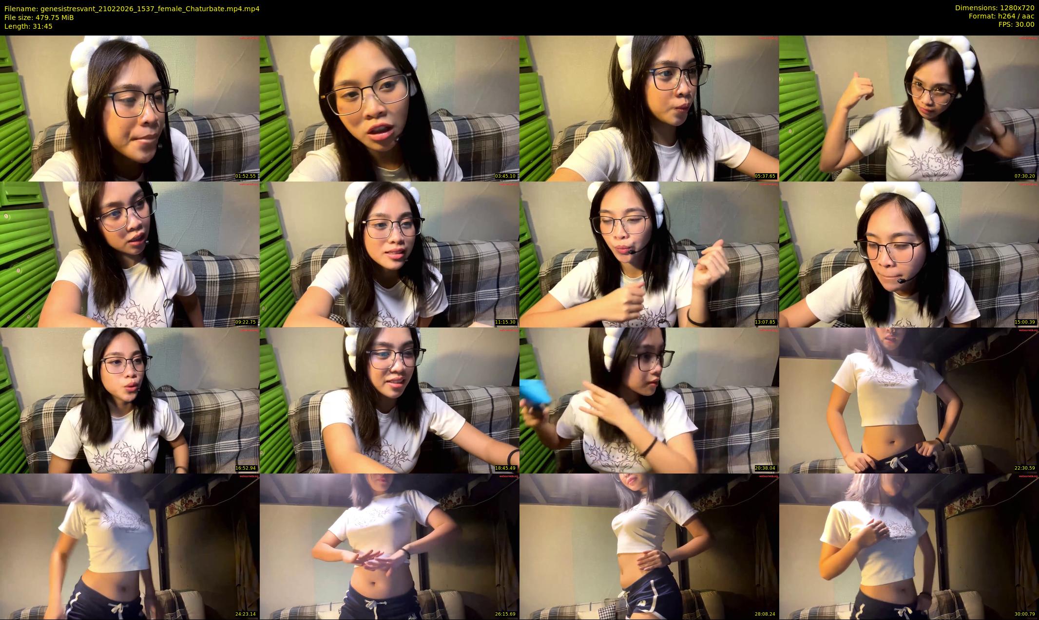 genesistresvant — 32 minute Chaturbate female cam show recording, 720p, Feb 21, 2026