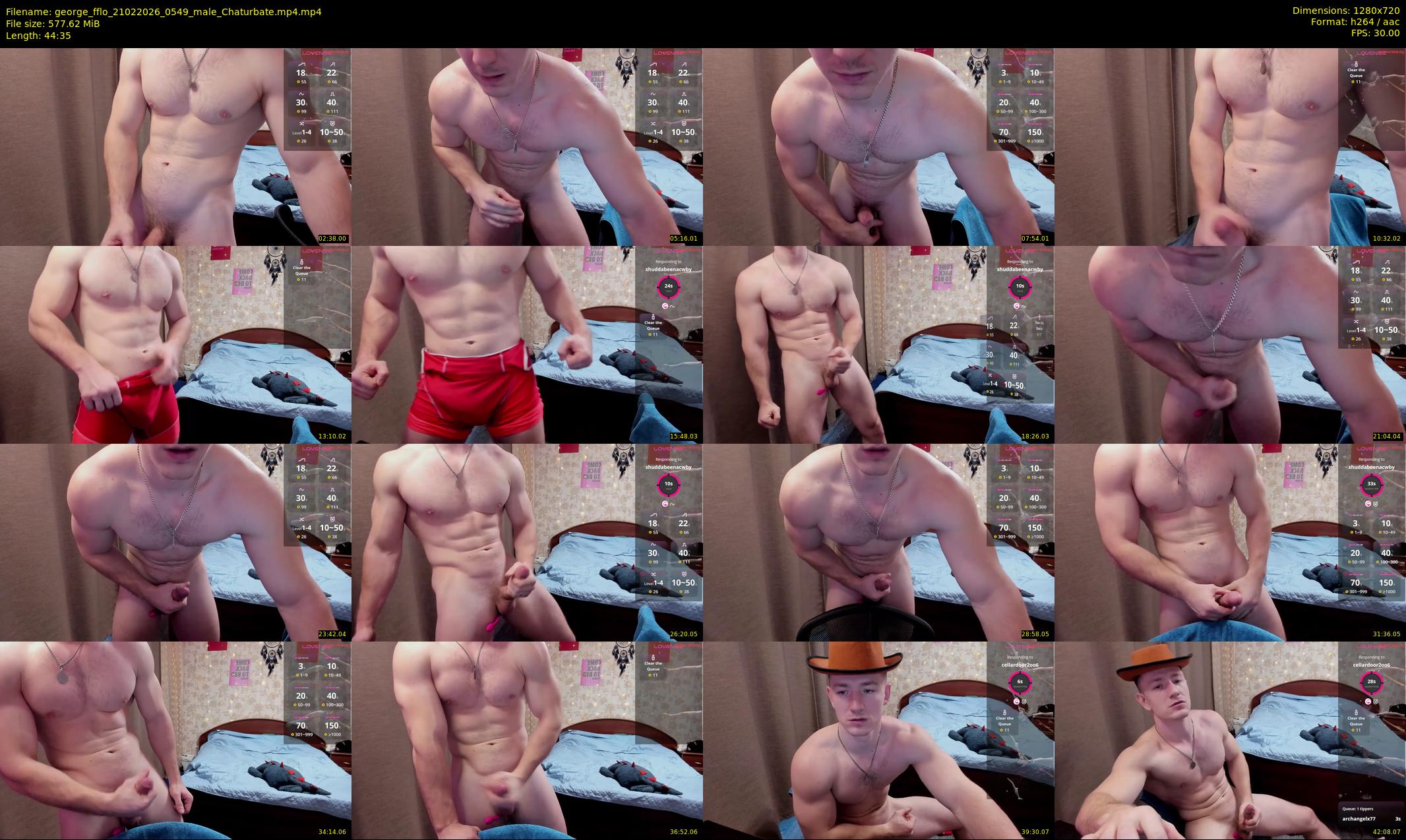 george_fflo — 45 minute Chaturbate male cam show recording, 720p, Feb 21, 2026
