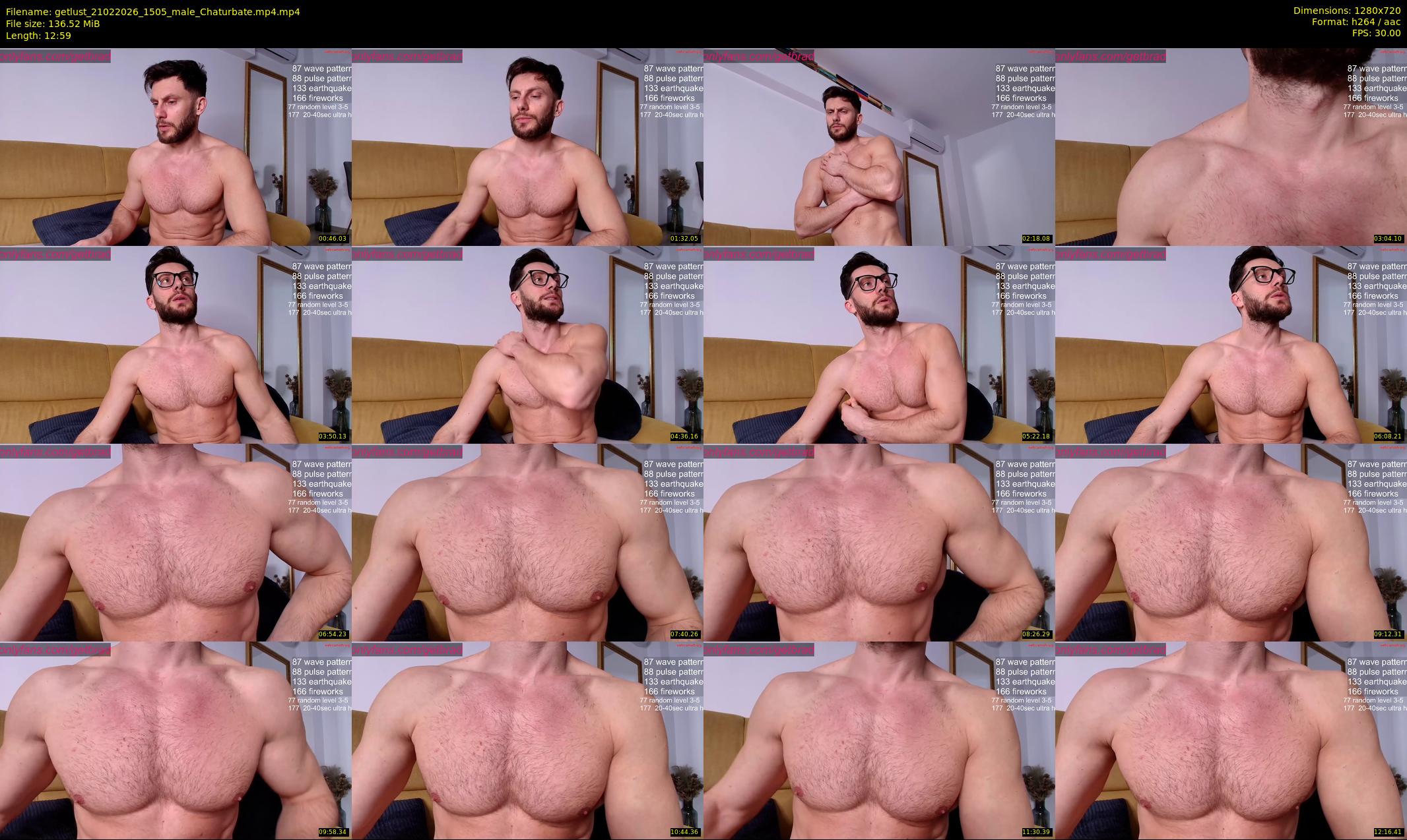 getlust — 13 minute Chaturbate male cam show recording, 720p, Feb 21, 2026