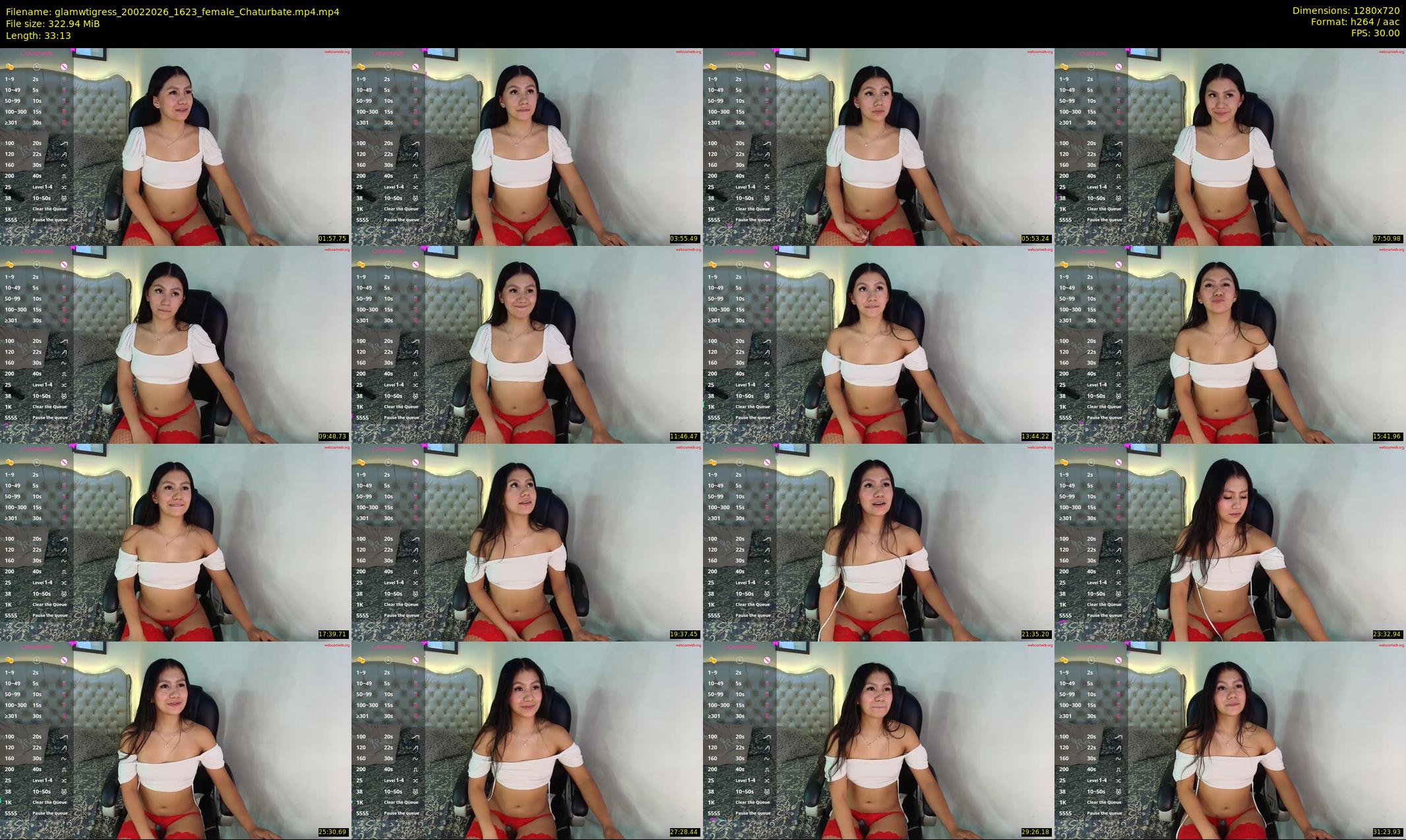 glamwtigress — 34 minute Chaturbate female cam show recording, 720p, Feb 20, 2026