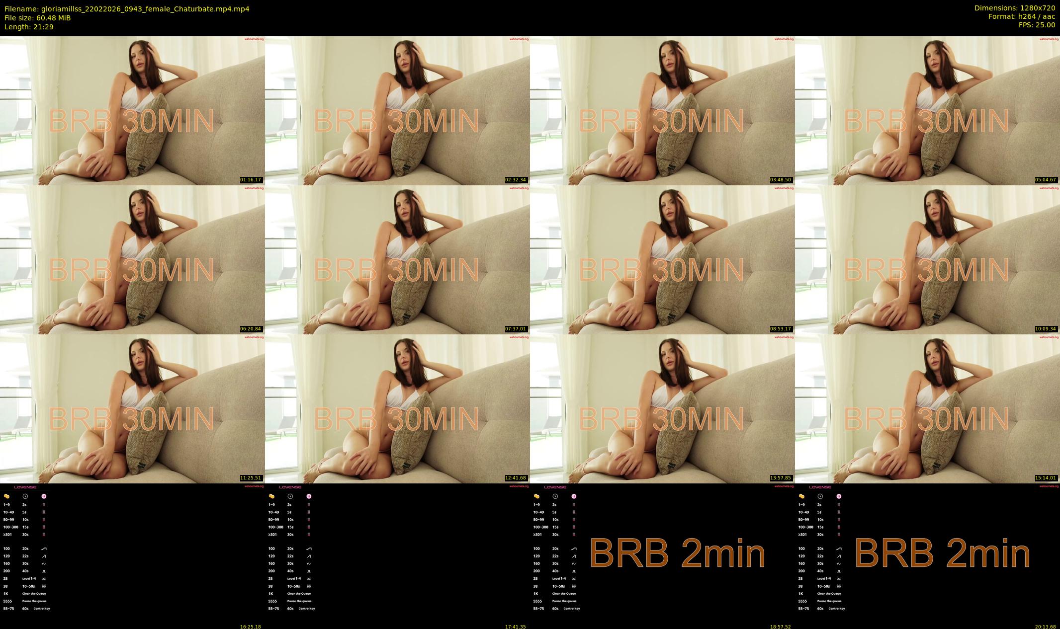 gloriamillss — 22 minute Chaturbate female cam show recording, 720p, Feb 22, 2026