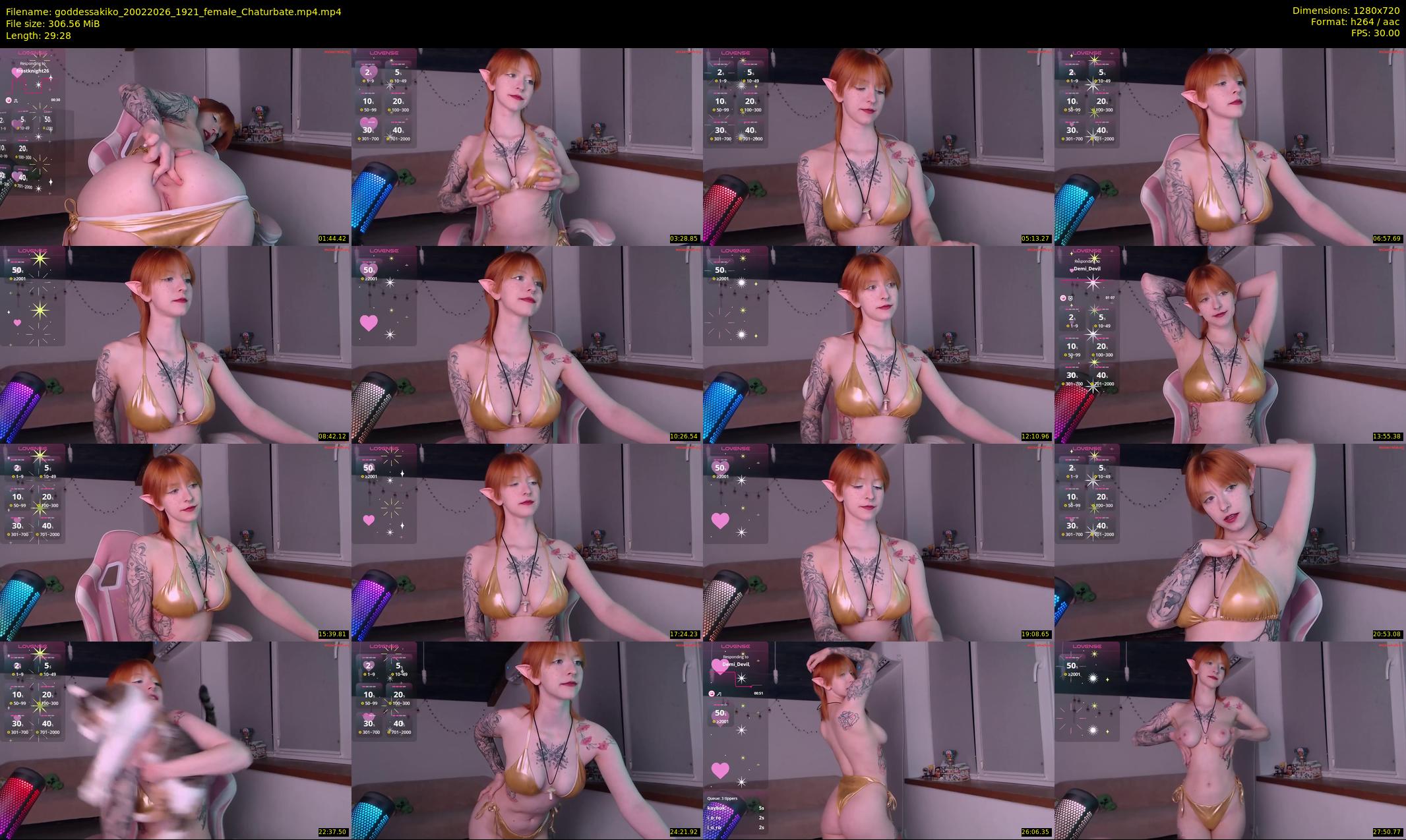 goddessakiko — 30 minute Chaturbate female cam show recording, 720p, Feb 20, 2026