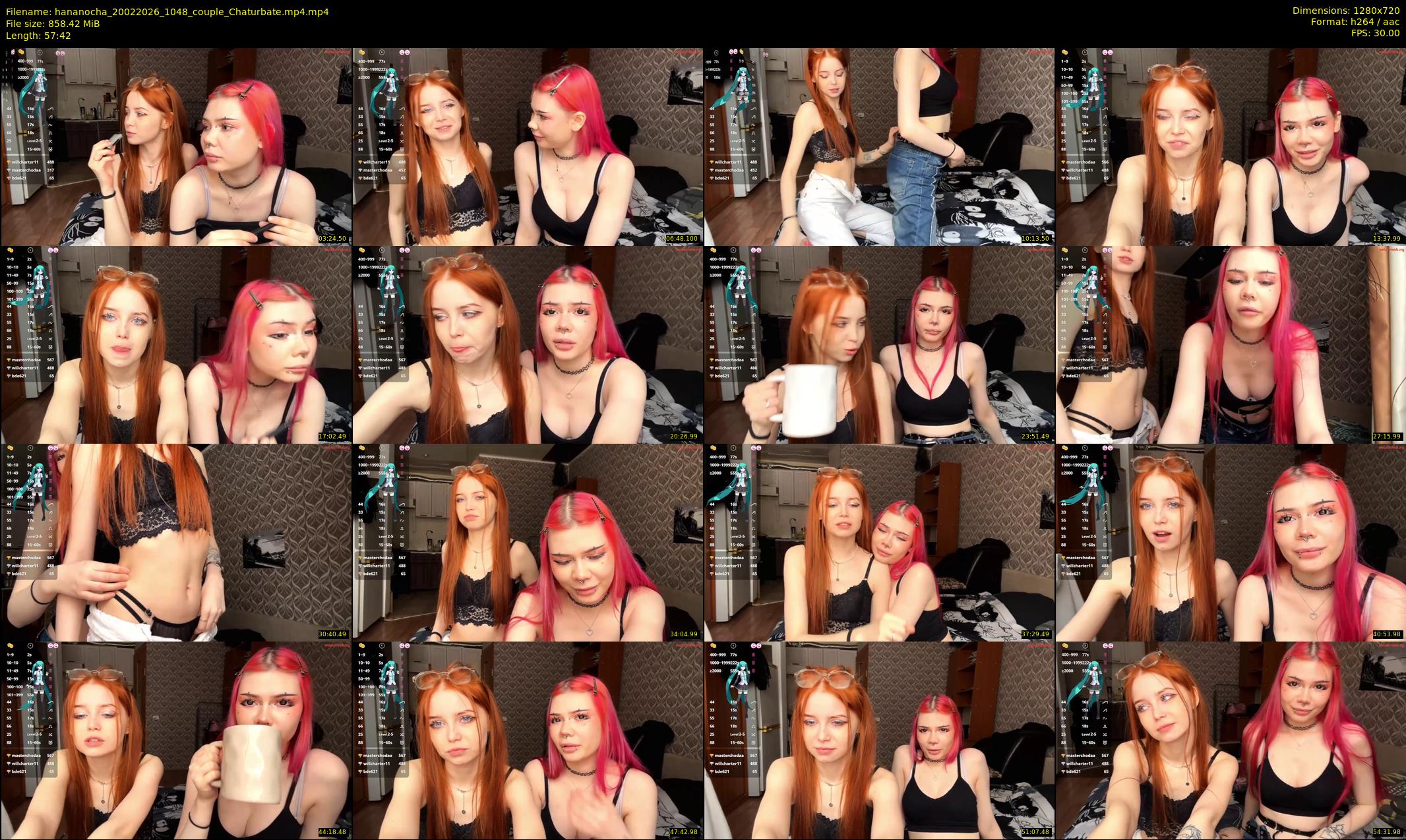 hananocha — 58 minute Chaturbate couple cam show recording, 720p, Feb 20, 2026