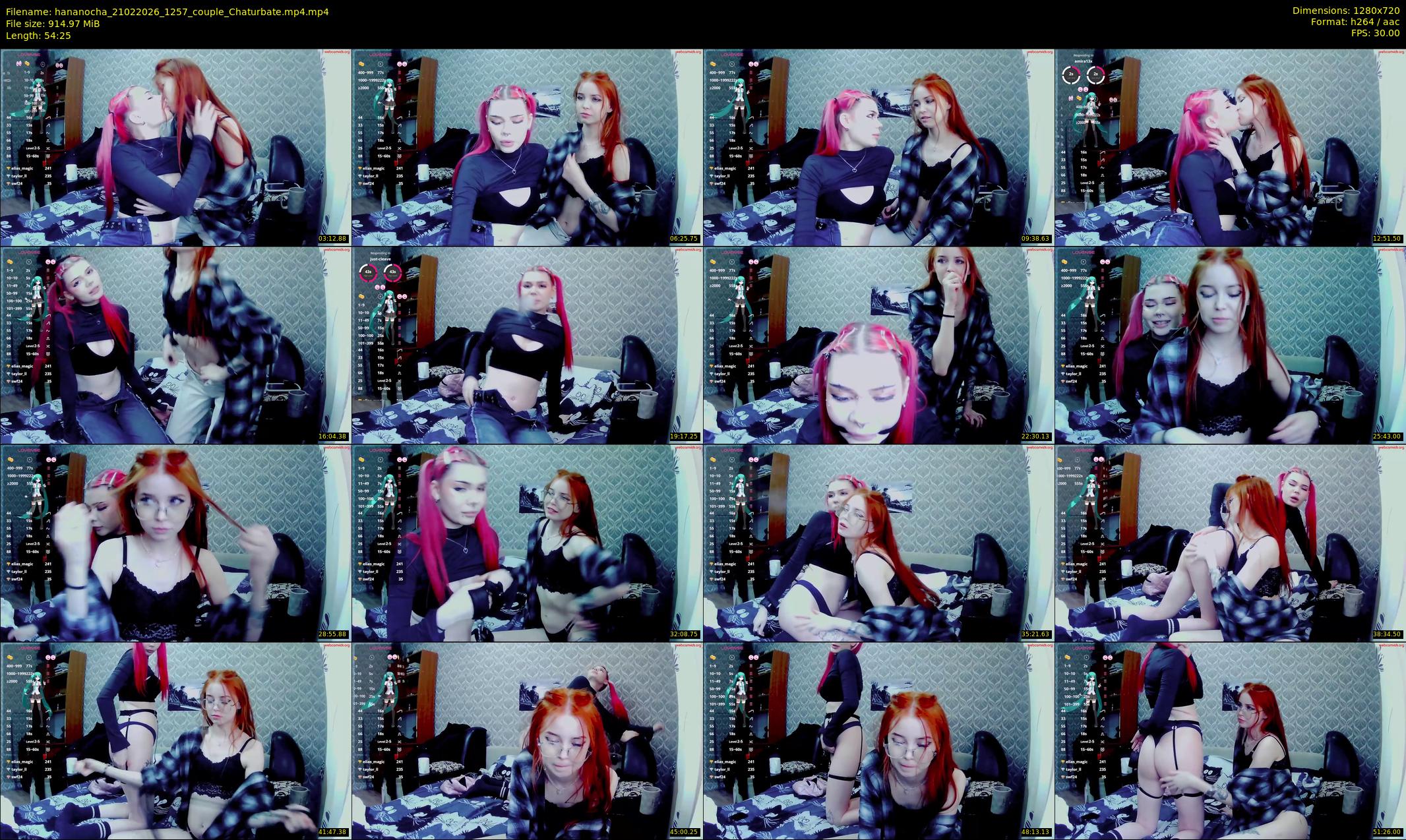 hananocha — 55 minute Chaturbate couple cam show recording, 720p, Feb 21, 2026