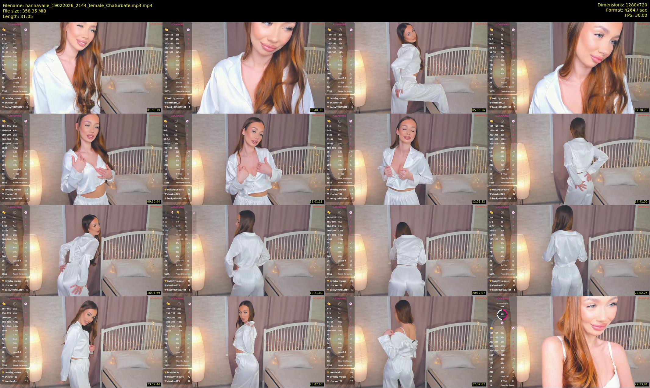 hannavaile — 32 minute Chaturbate female cam show recording, 720p, Feb 19, 2026