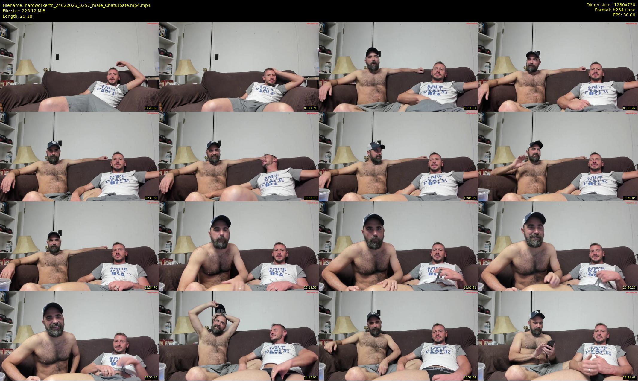 hardworkertn — 30 minute Chaturbate male cam show recording, 720p, Feb 24, 2026