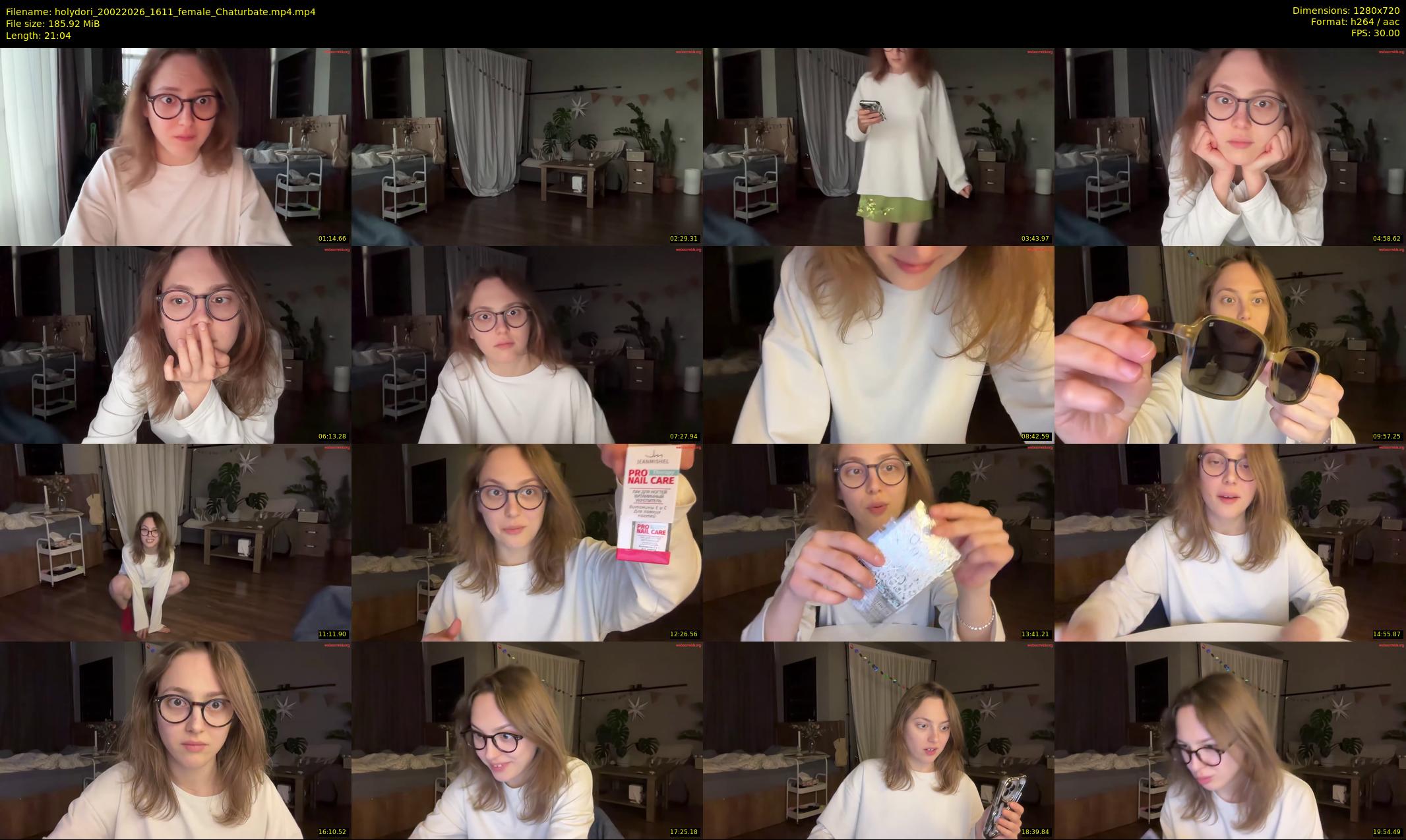 holydori — 22 minute Chaturbate female cam show recording, 720p, Feb 20, 2026