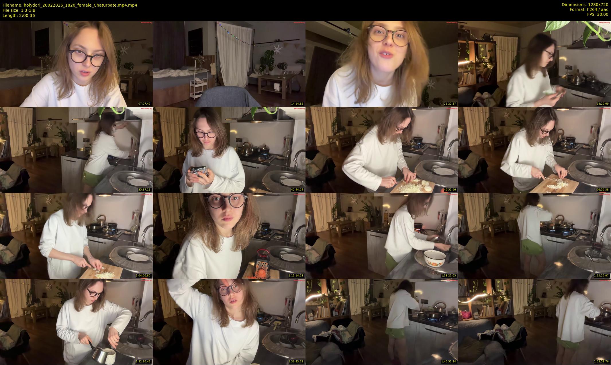holydori — 121 minute Chaturbate female cam show recording, 720p, Feb 20, 2026