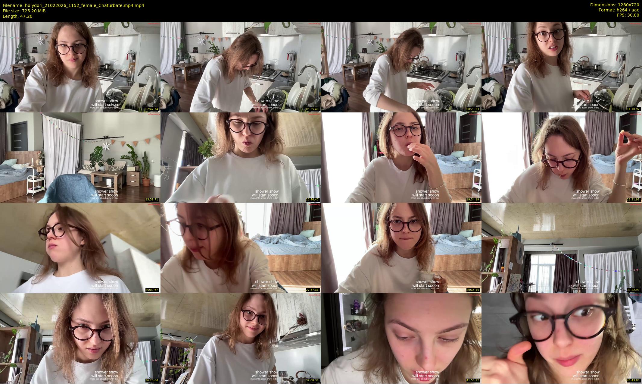 holydori — 48 minute Chaturbate female cam show recording, 720p, Feb 21, 2026