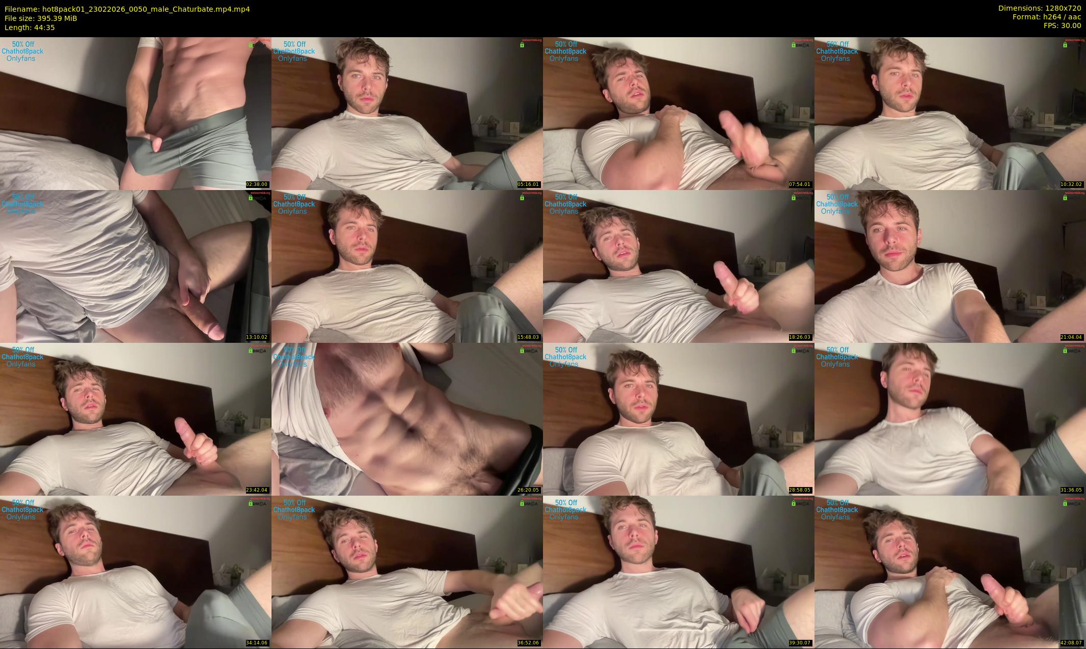 hot8pack01 — 45 minute Chaturbate male cam show recording, 720p, Feb 23, 2026