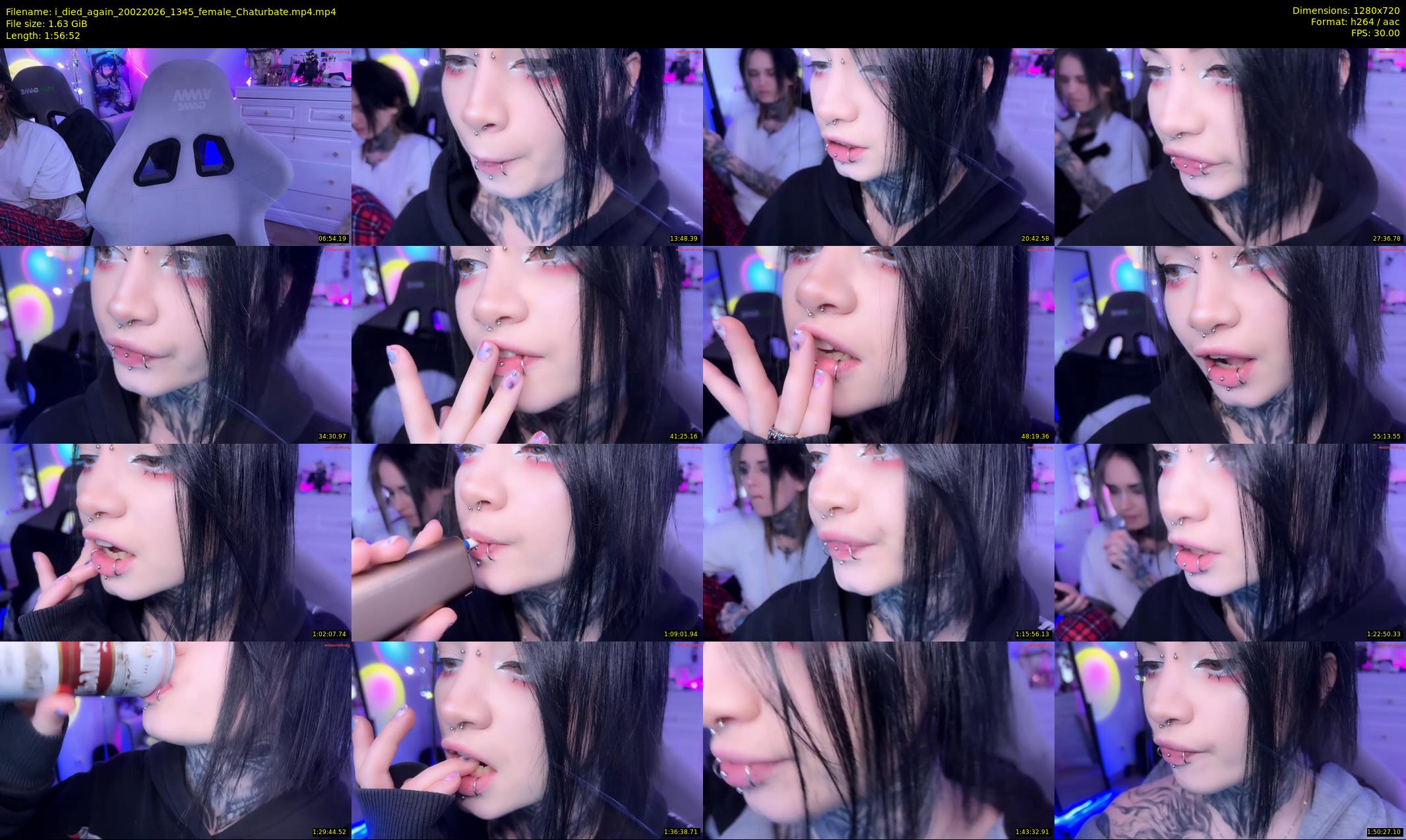 i_died_again — 117 minute Chaturbate female cam show recording, 720p, Feb 20, 2026