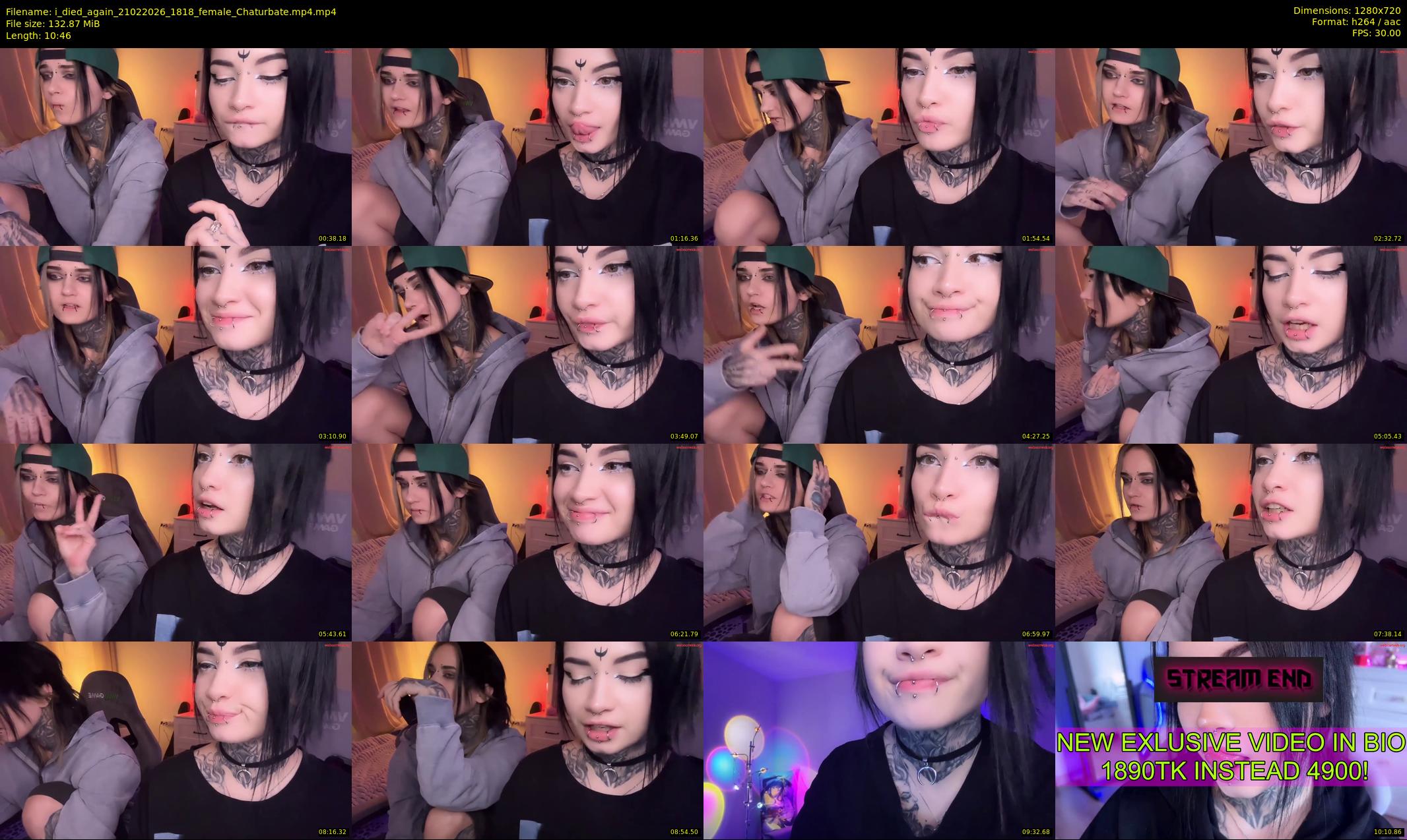 i_died_again — 11 minute Chaturbate female cam show recording, 720p, Feb 21, 2026