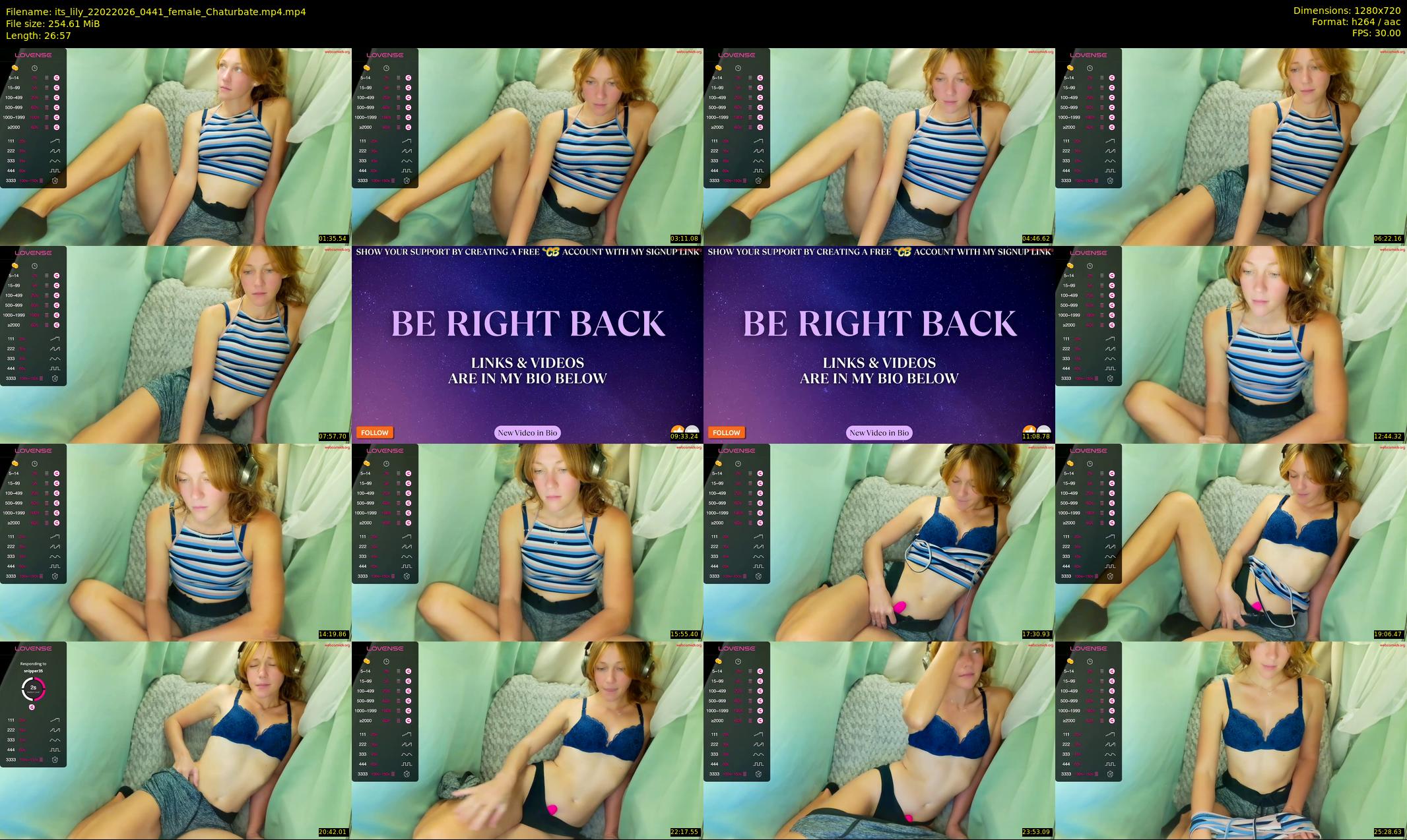 its_lily — 27 minute Chaturbate female cam show recording, 720p, Feb 22, 2026