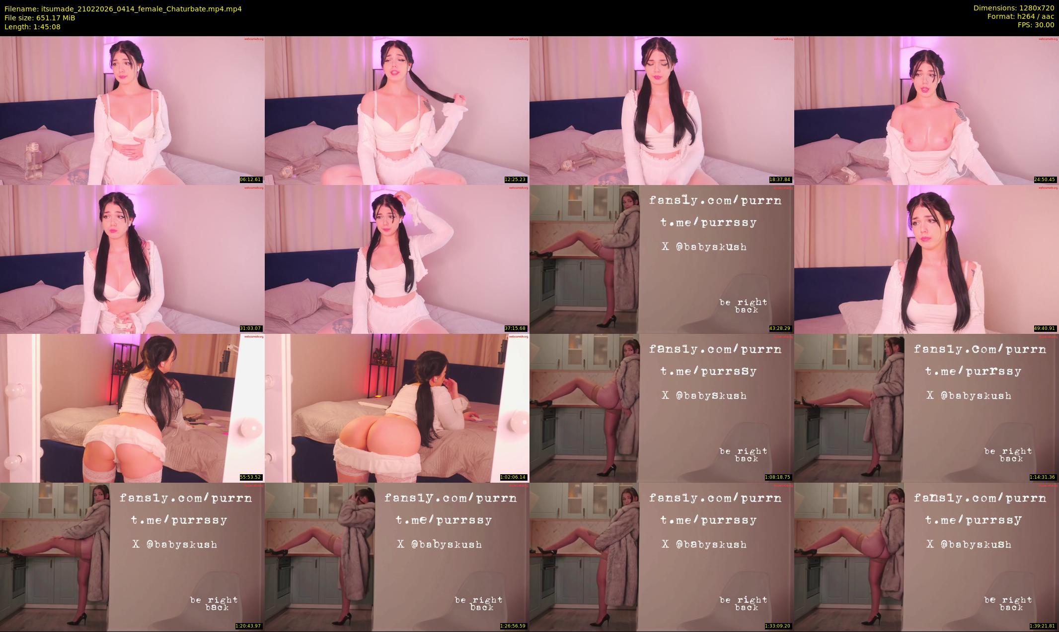itsumade — 106 minute Chaturbate female cam show recording, 720p, Feb 21, 2026