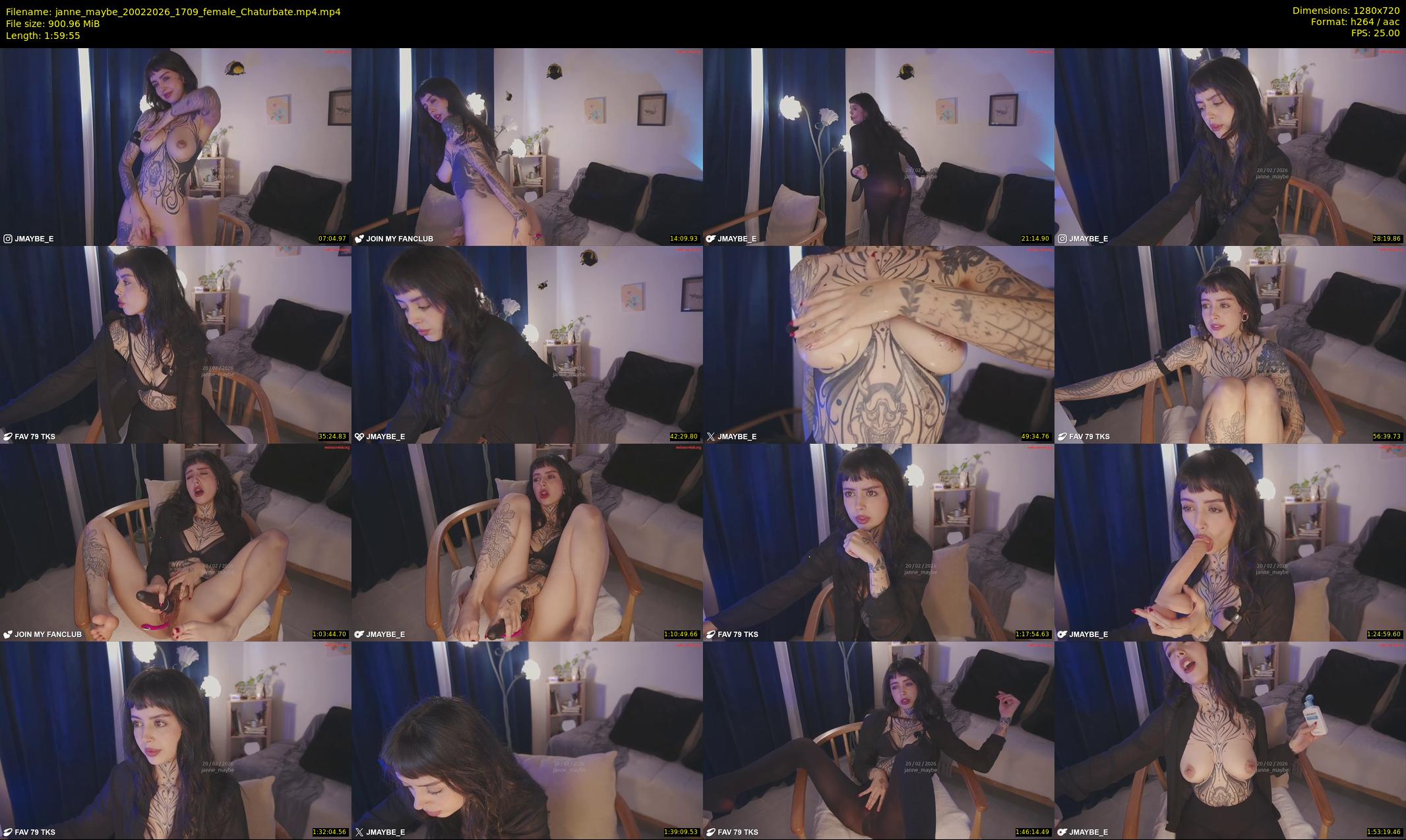 janne_maybe — 120 minute Chaturbate female cam show recording, 720p, Feb 20, 2026