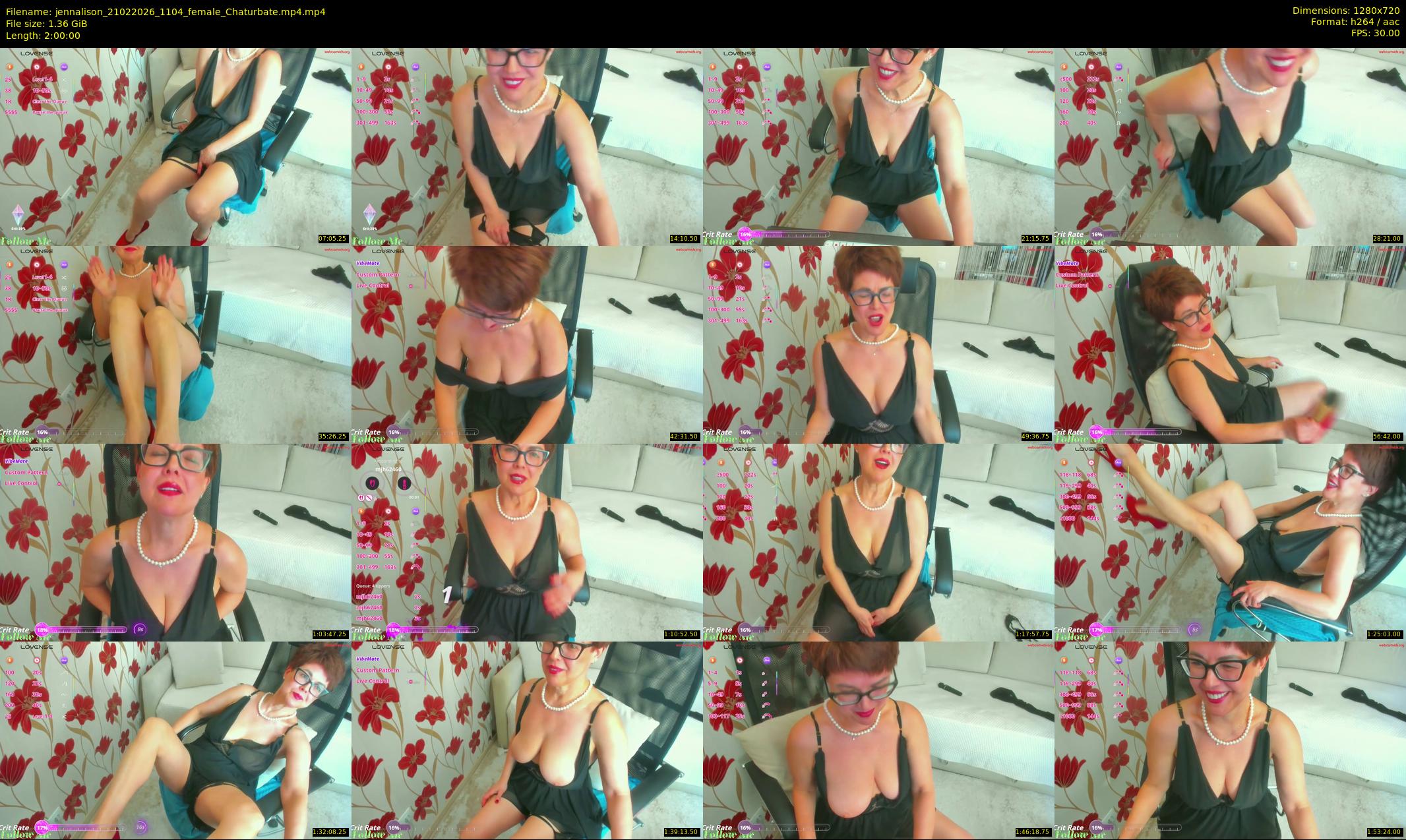jennalison — 120 minute Chaturbate female cam show recording, 720p, Feb 21, 2026