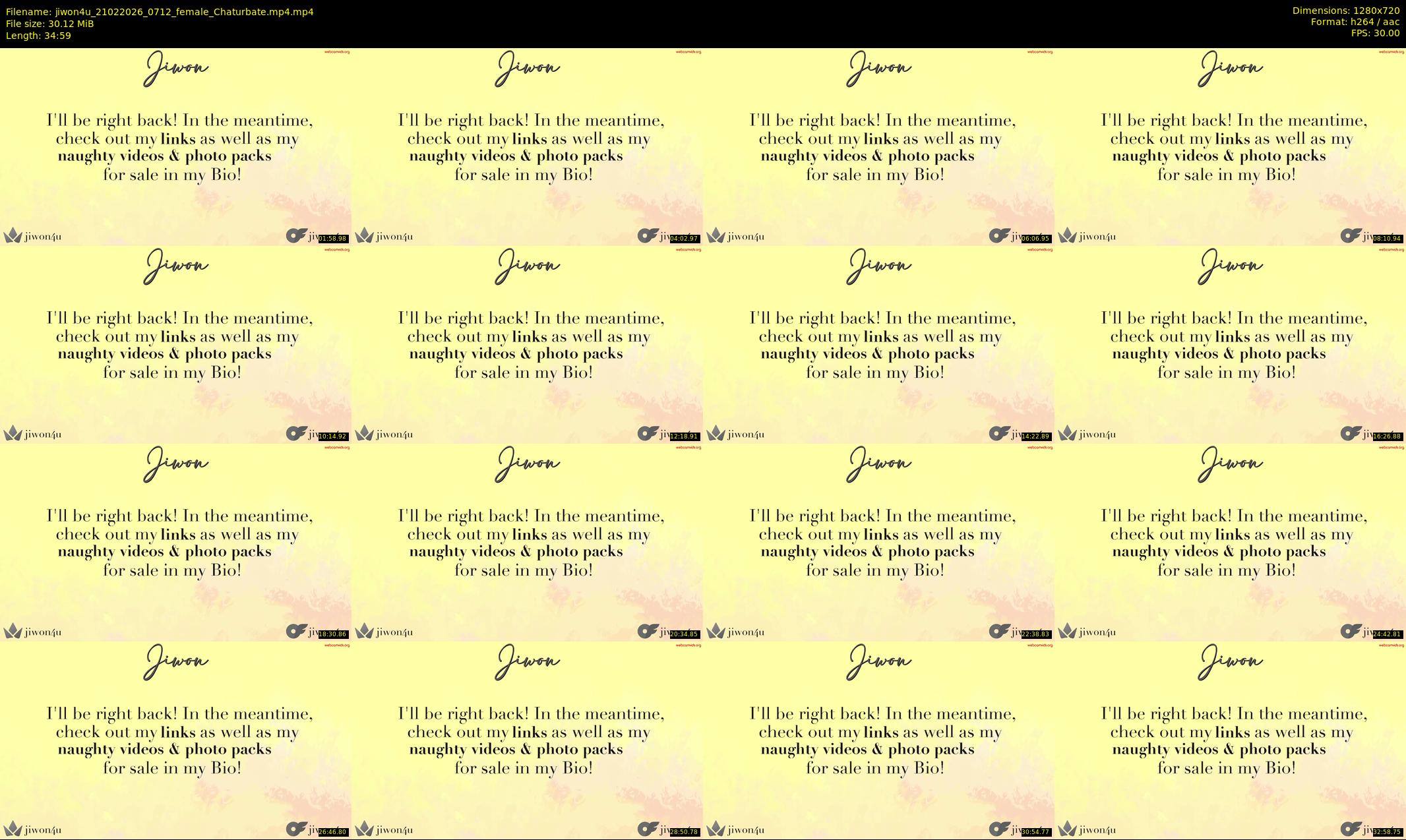 jiwon4u — 35 minute Chaturbate female cam show recording, 720p, Feb 21, 2026