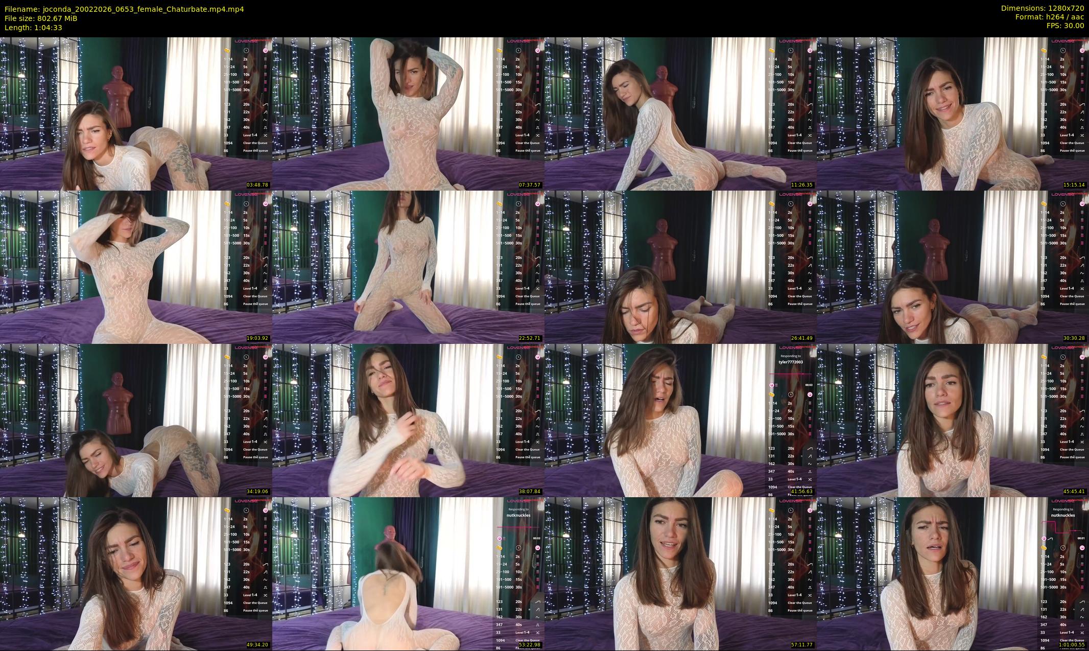 joconda — 65 minute Chaturbate female cam show recording, 720p, Feb 20, 2026