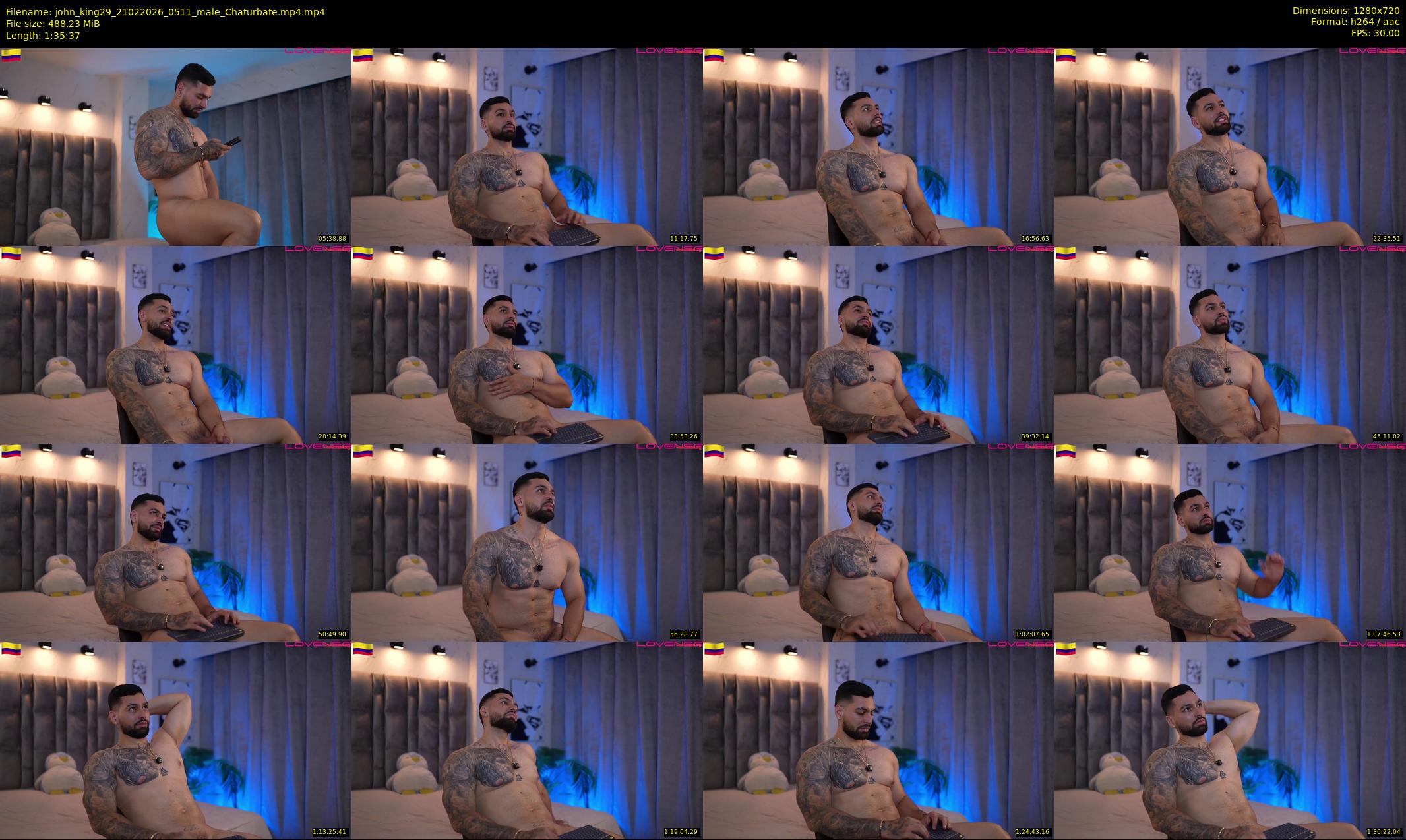john_king29 — 96 minute Chaturbate male cam show recording, 720p, Feb 21, 2026
