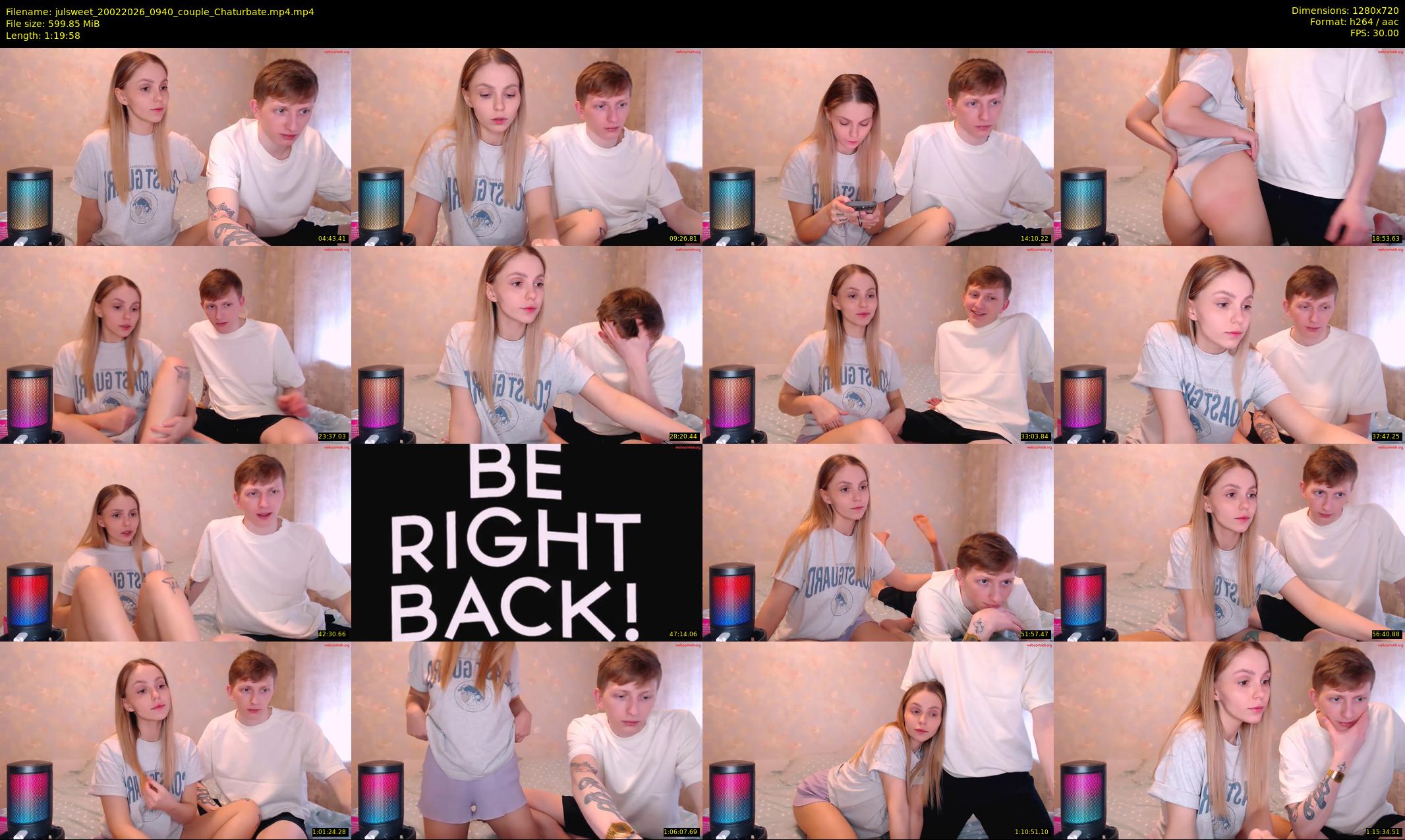 julsweet — 80 minute Chaturbate male cam show recording, 720p, Feb 20, 2026