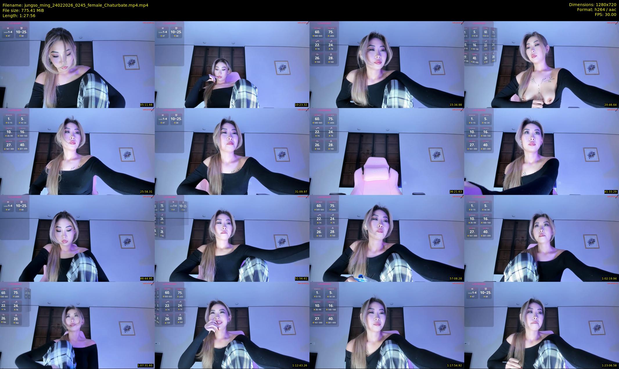 jungso_ming — 88 minute Chaturbate female cam show recording, 720p, Feb 24, 2026