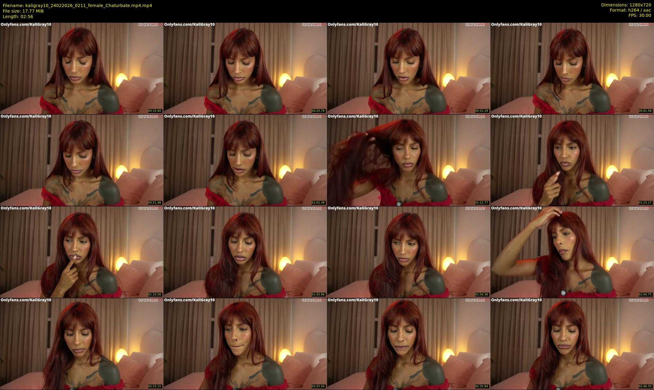 kaligray10 — 3 minute Chaturbate female cam show recording, 720p, Feb 24, 2026