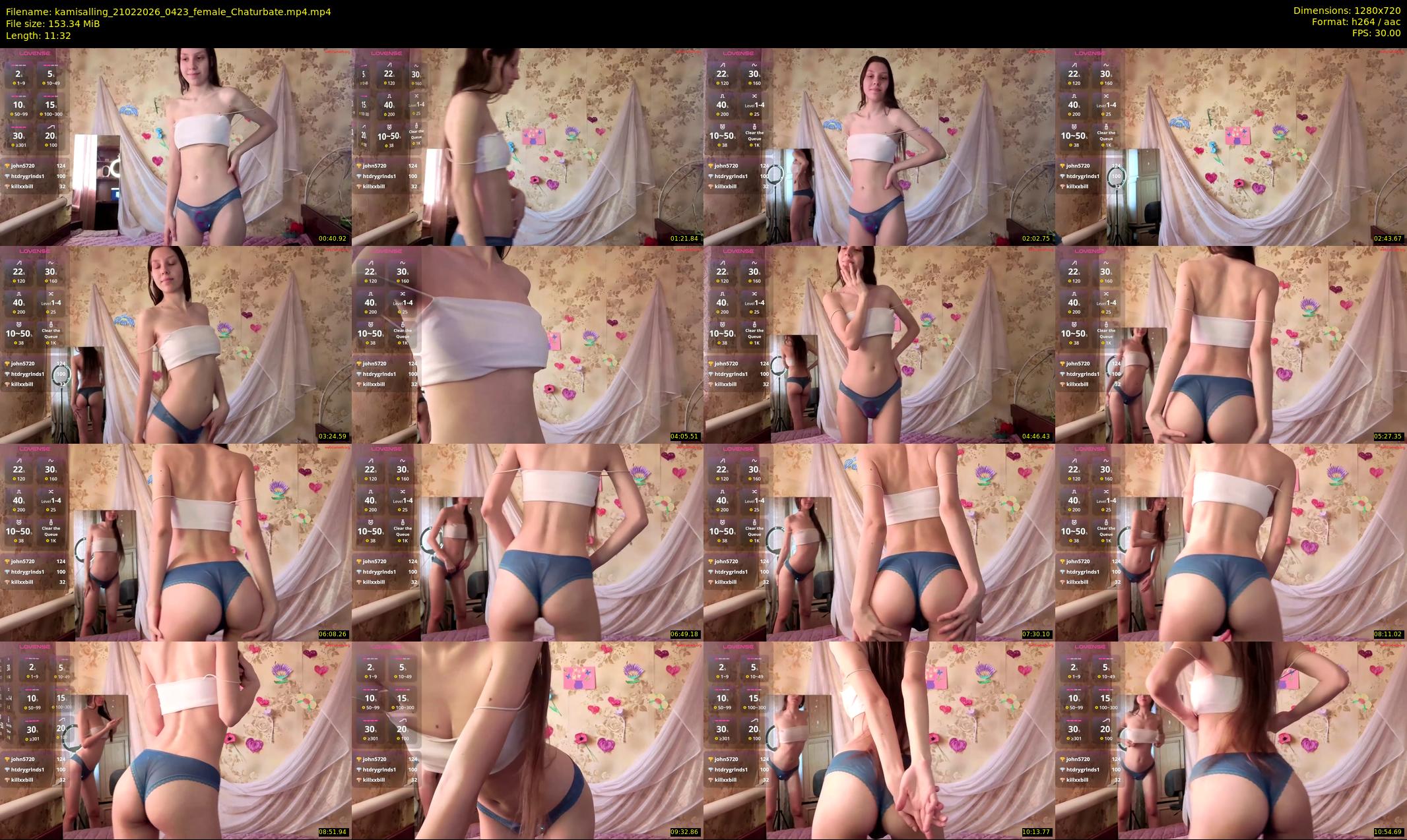 kamisalling — 12 minute Chaturbate female cam show recording, 720p, Feb 21, 2026