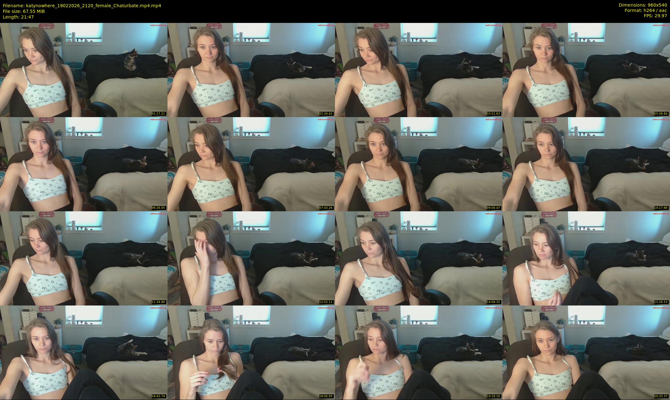 katynowhere — 22 minute Chaturbate female cam show recording, 480p, Feb 19, 2026
