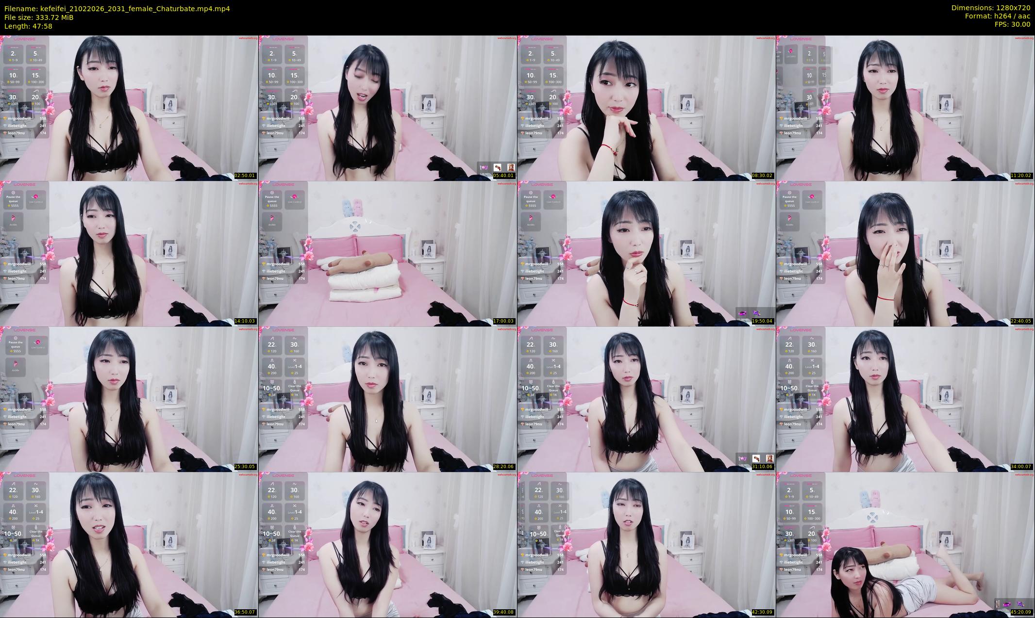 kefeifei — 48 minute Chaturbate female cam show recording, 720p, Feb 21, 2026