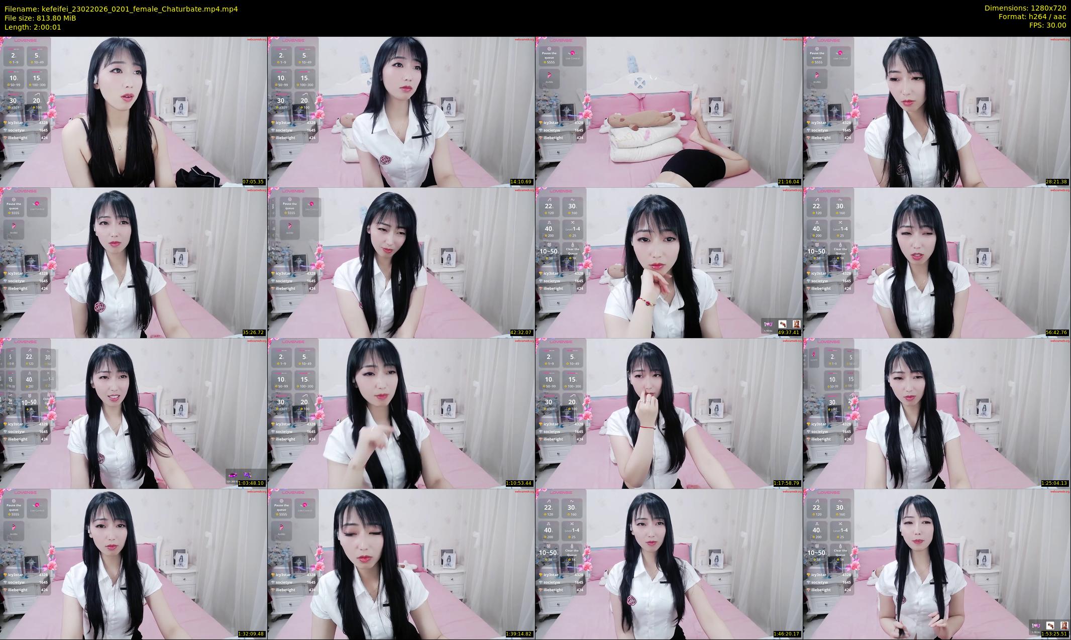 kefeifei — 121 minute Chaturbate female cam show recording, 720p, Feb 23, 2026