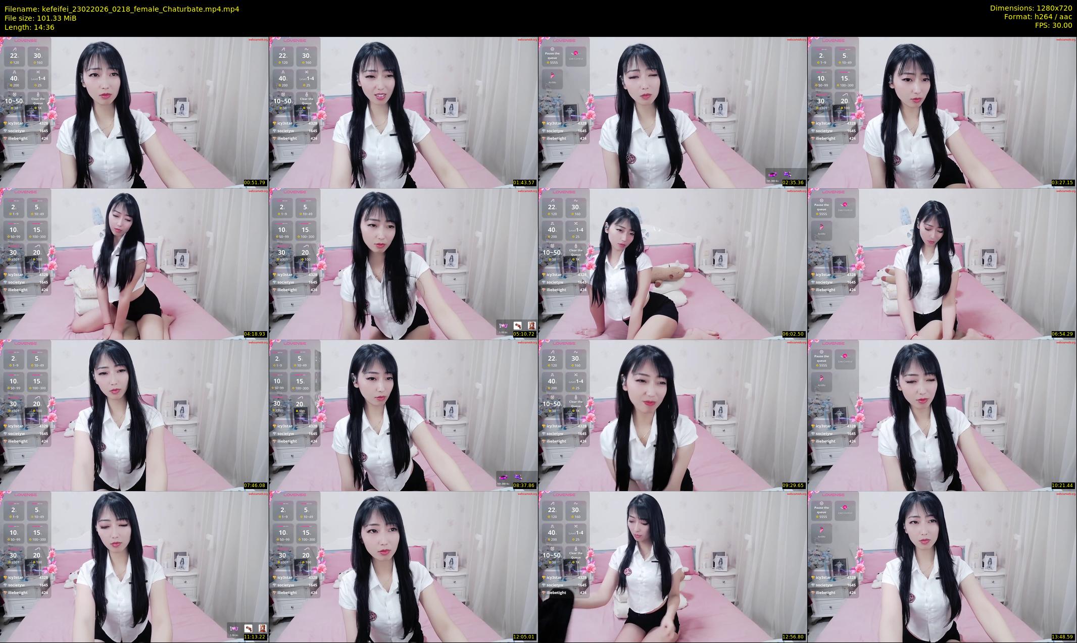 kefeifei — 15 minute Chaturbate female cam show recording, 720p, Feb 23, 2026