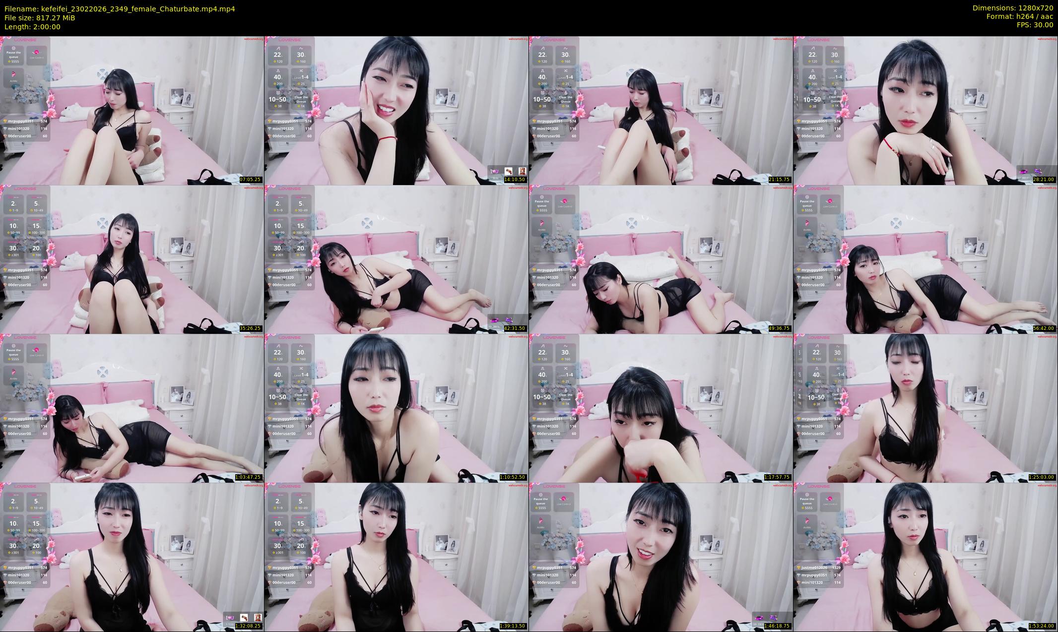 kefeifei — 120 minute Chaturbate female cam show recording, 720p, Feb 23, 2026