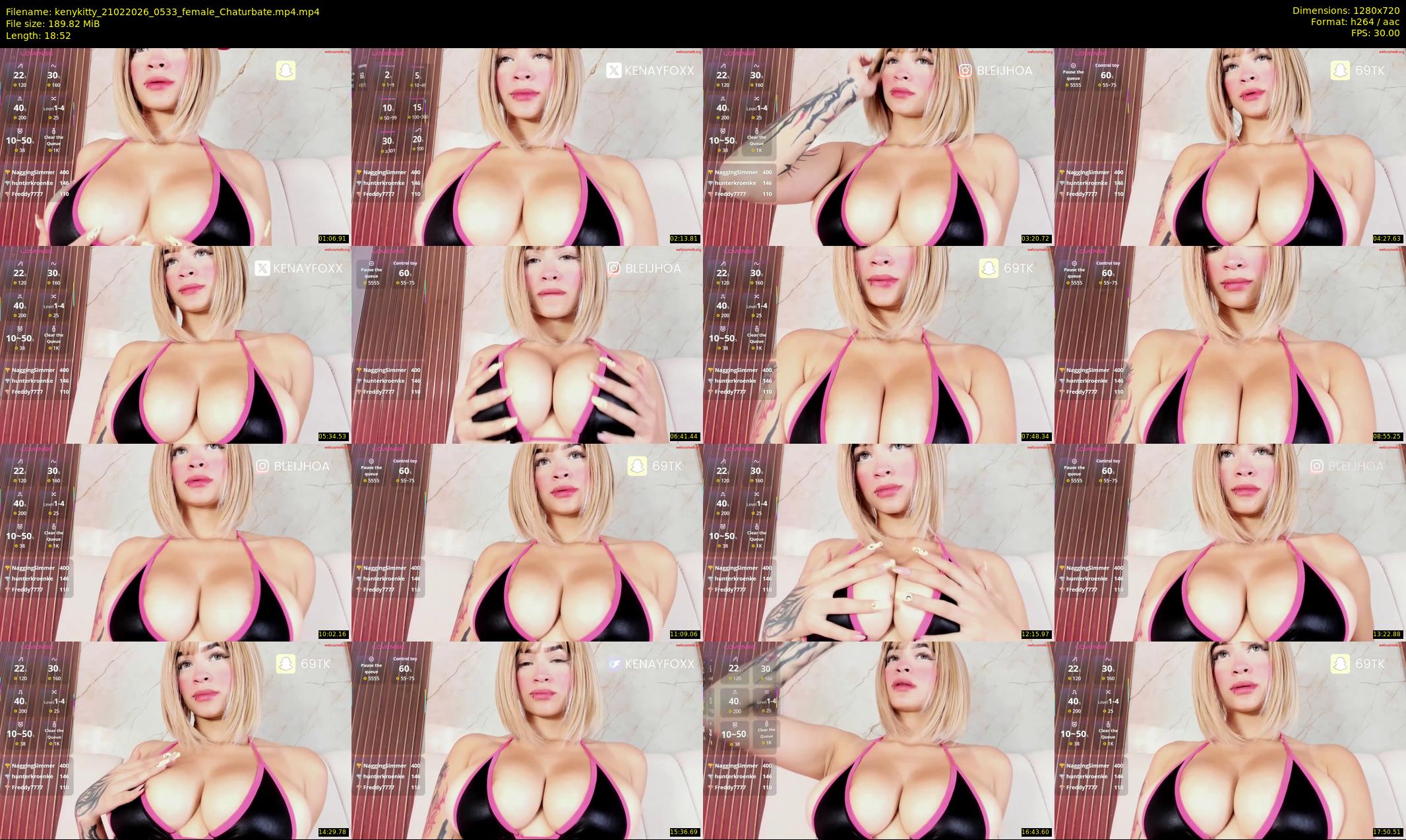 kenykitty — 19 minute Chaturbate female cam show recording, 720p, Feb 21, 2026