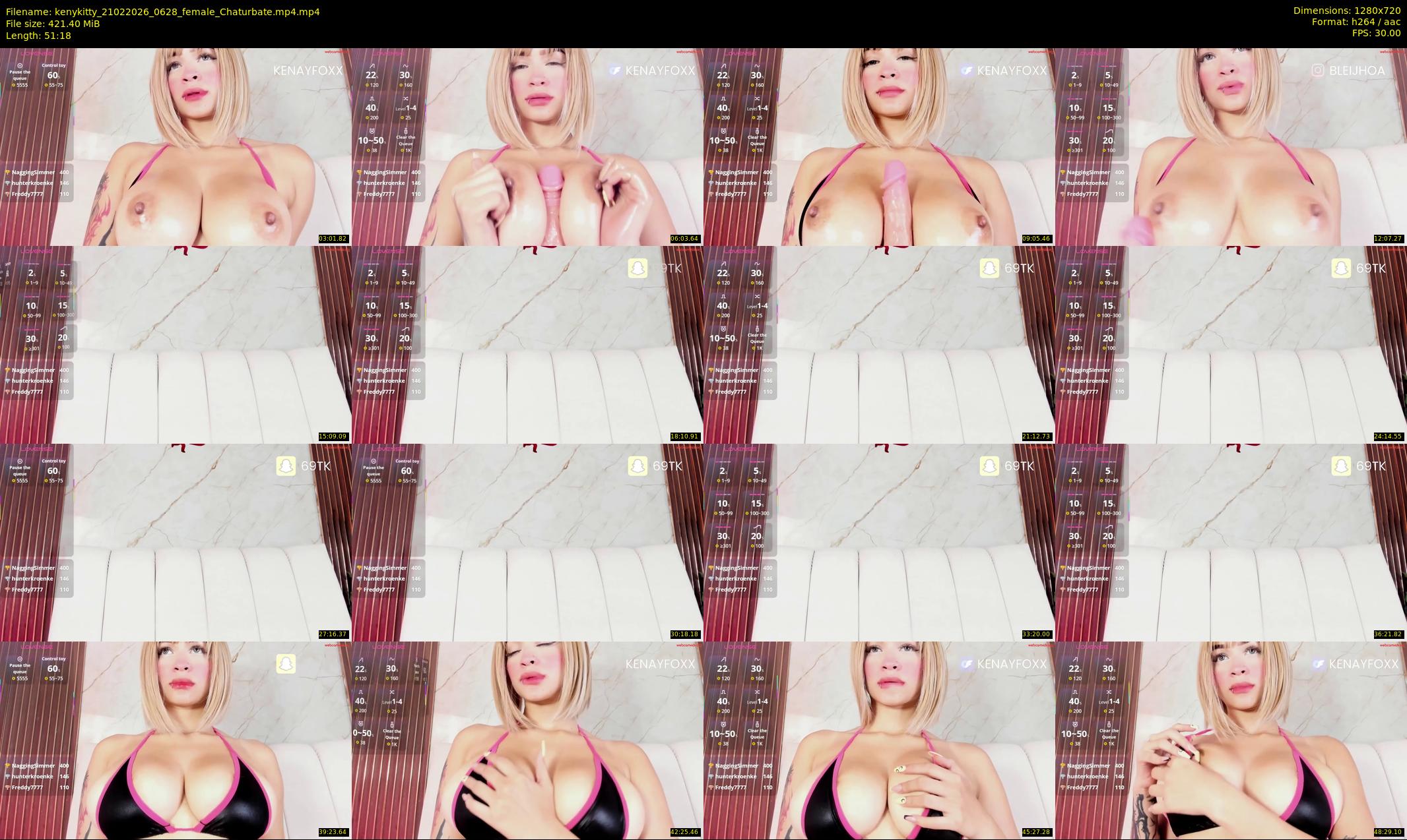 kenykitty — 52 minute Chaturbate female cam show recording, 720p, Feb 21, 2026