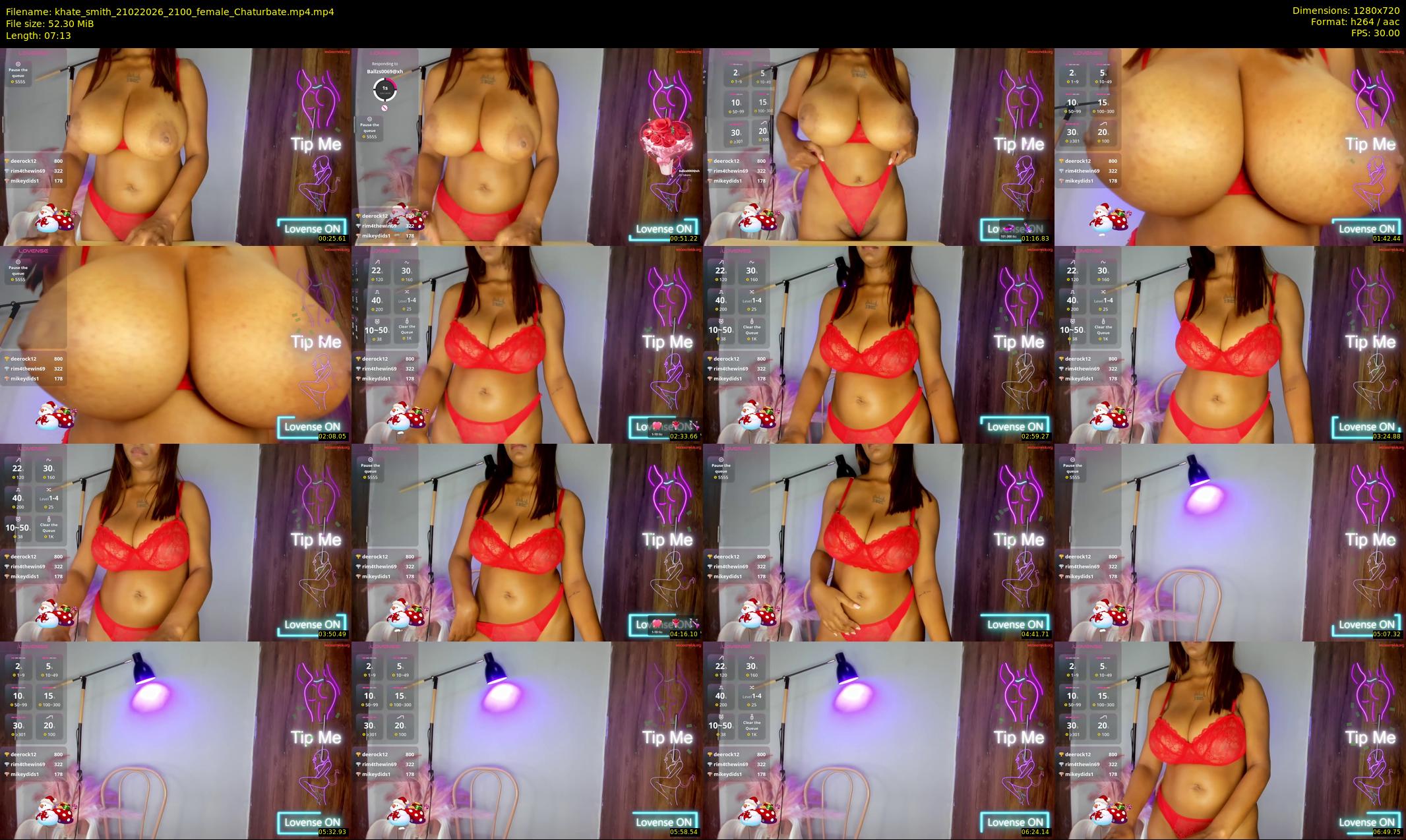 khate_smith — 8 minute Chaturbate female cam show recording, 720p, Feb 21, 2026