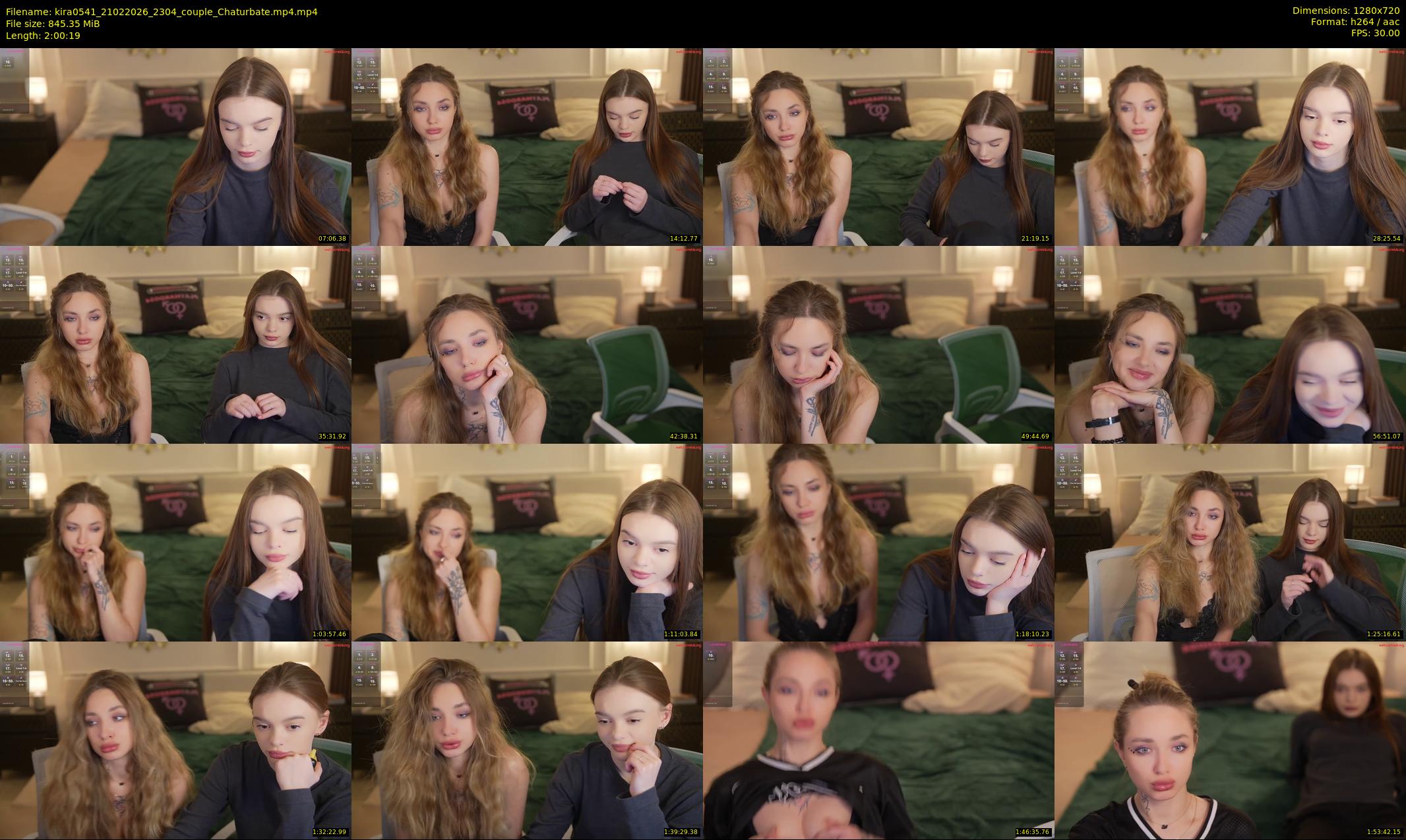 kira0541 — 121 minute Chaturbate couple cam show recording, 720p, Feb 21, 2026