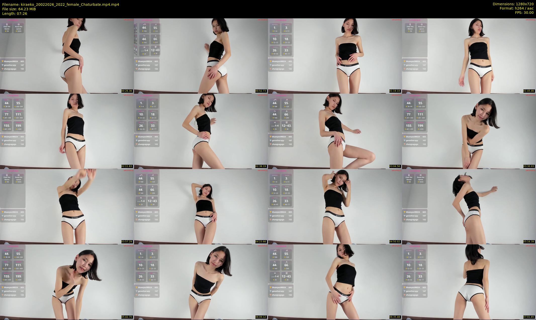 kiraeko — 8 minute Chaturbate female cam show recording, 720p, Feb 20, 2026