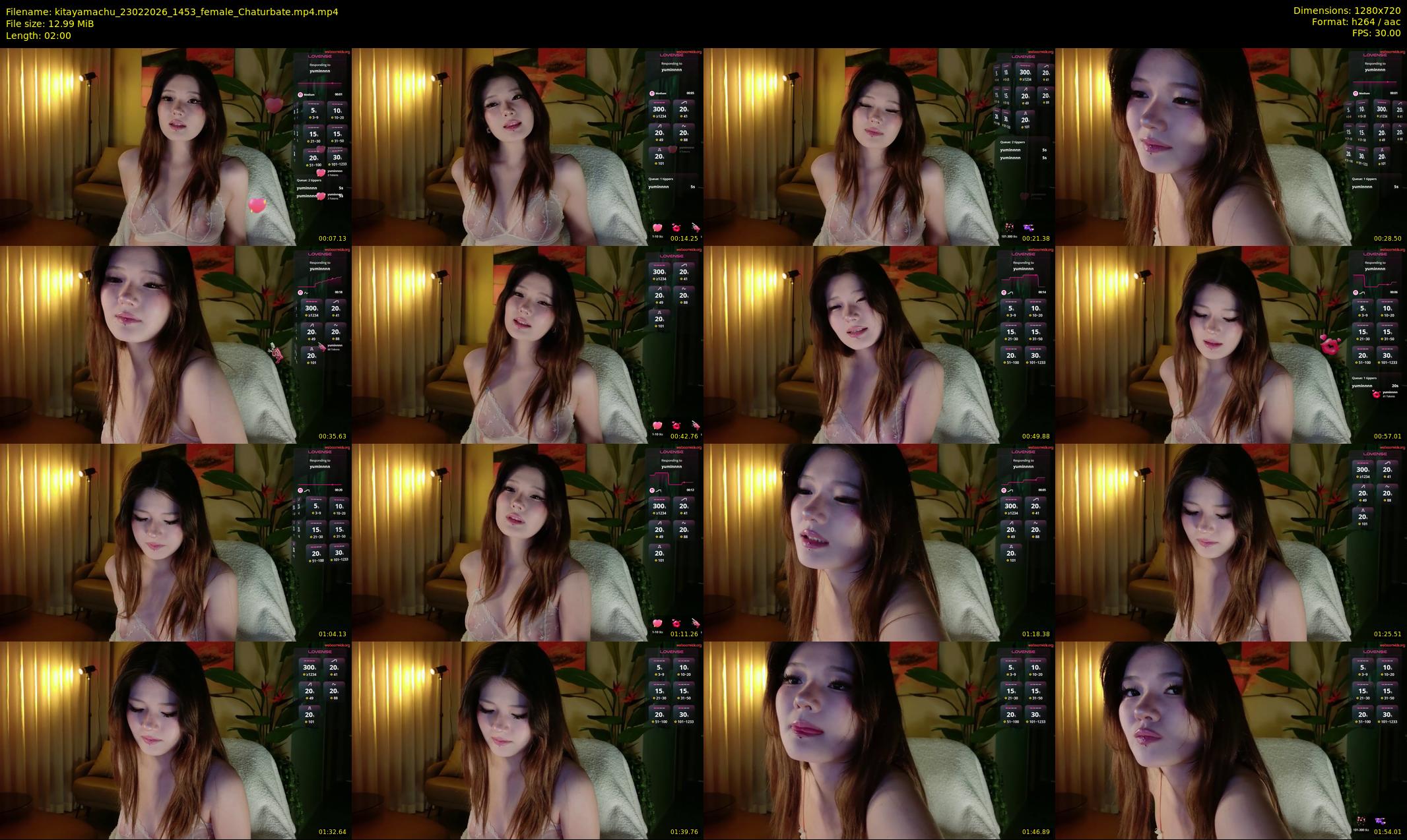kitayamachu — 2 minute Chaturbate female cam show recording, 720p, Feb 23, 2026
