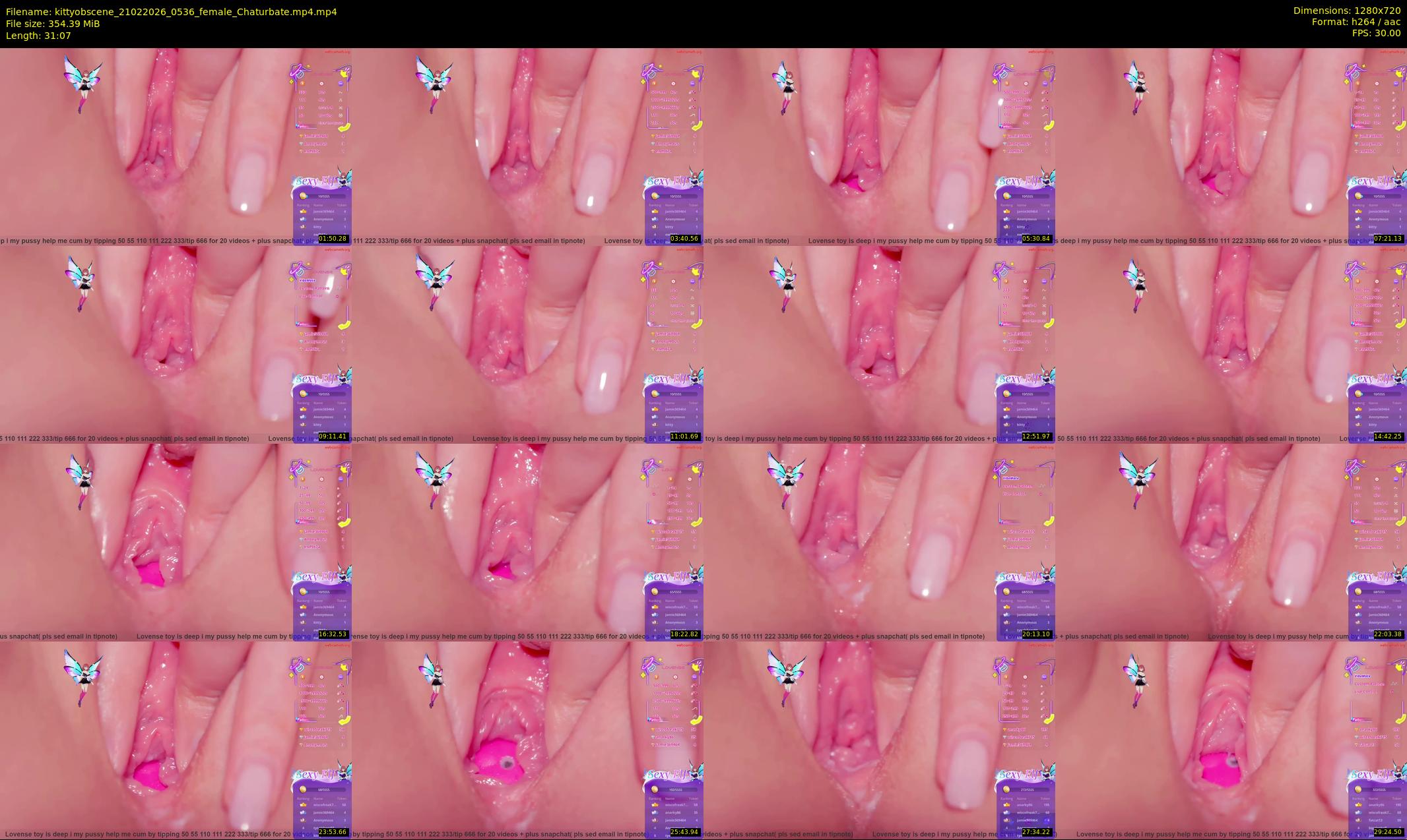 kittyobscene — 32 minute Chaturbate female cam show recording, 720p, Feb 21, 2026