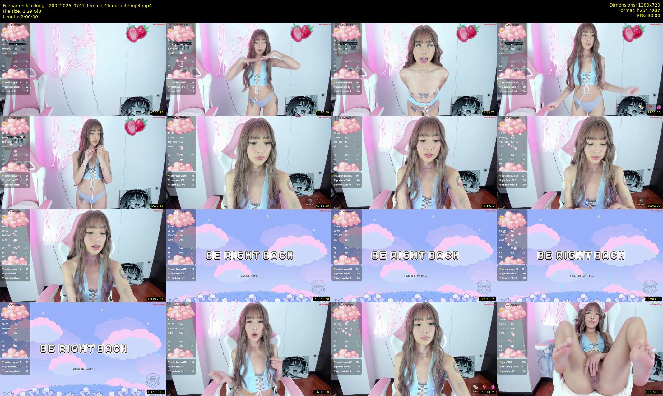 kloeking_ — 120 minute Chaturbate female cam show recording, 720p, Feb 20, 2026