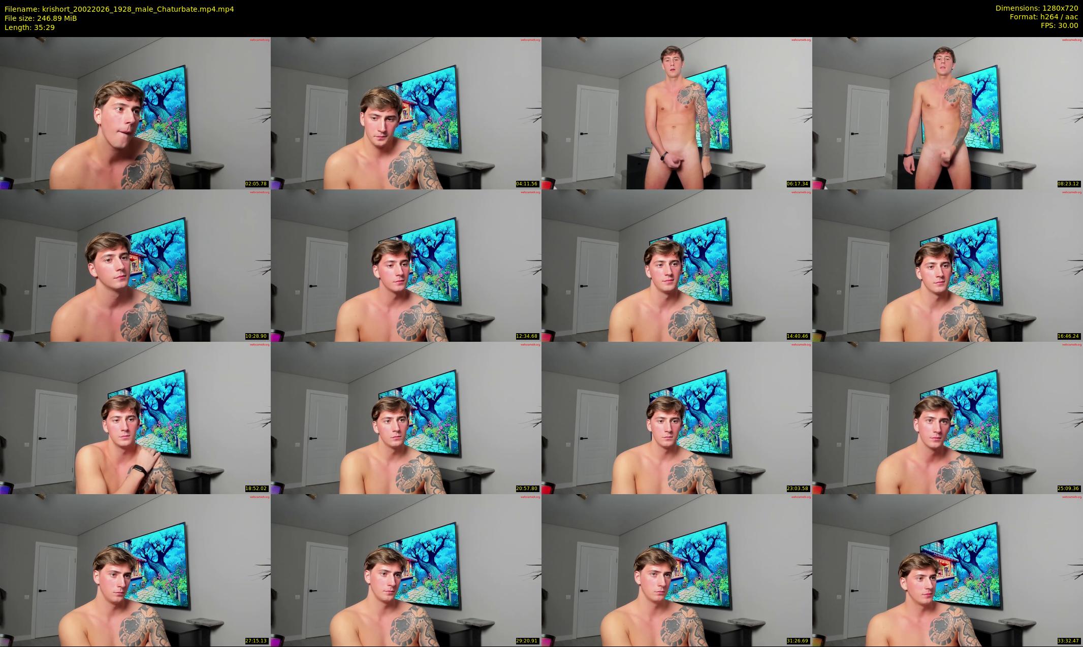 krishort — 36 minute Chaturbate male cam show recording, 720p, Feb 20, 2026