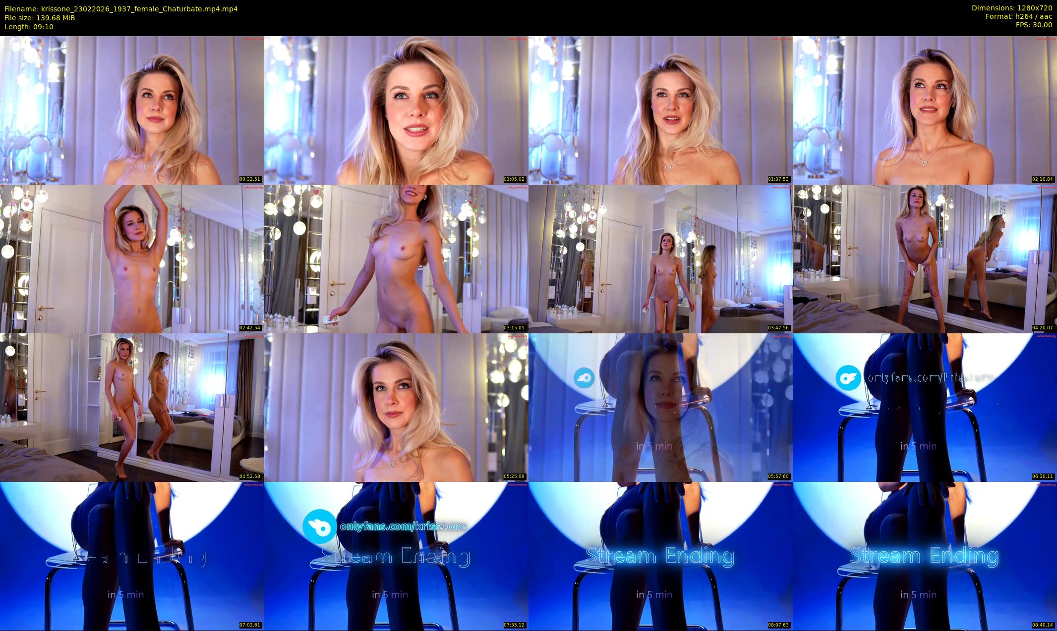 krissone — 10 minute Chaturbate female cam show recording, 720p, Feb 23, 2026