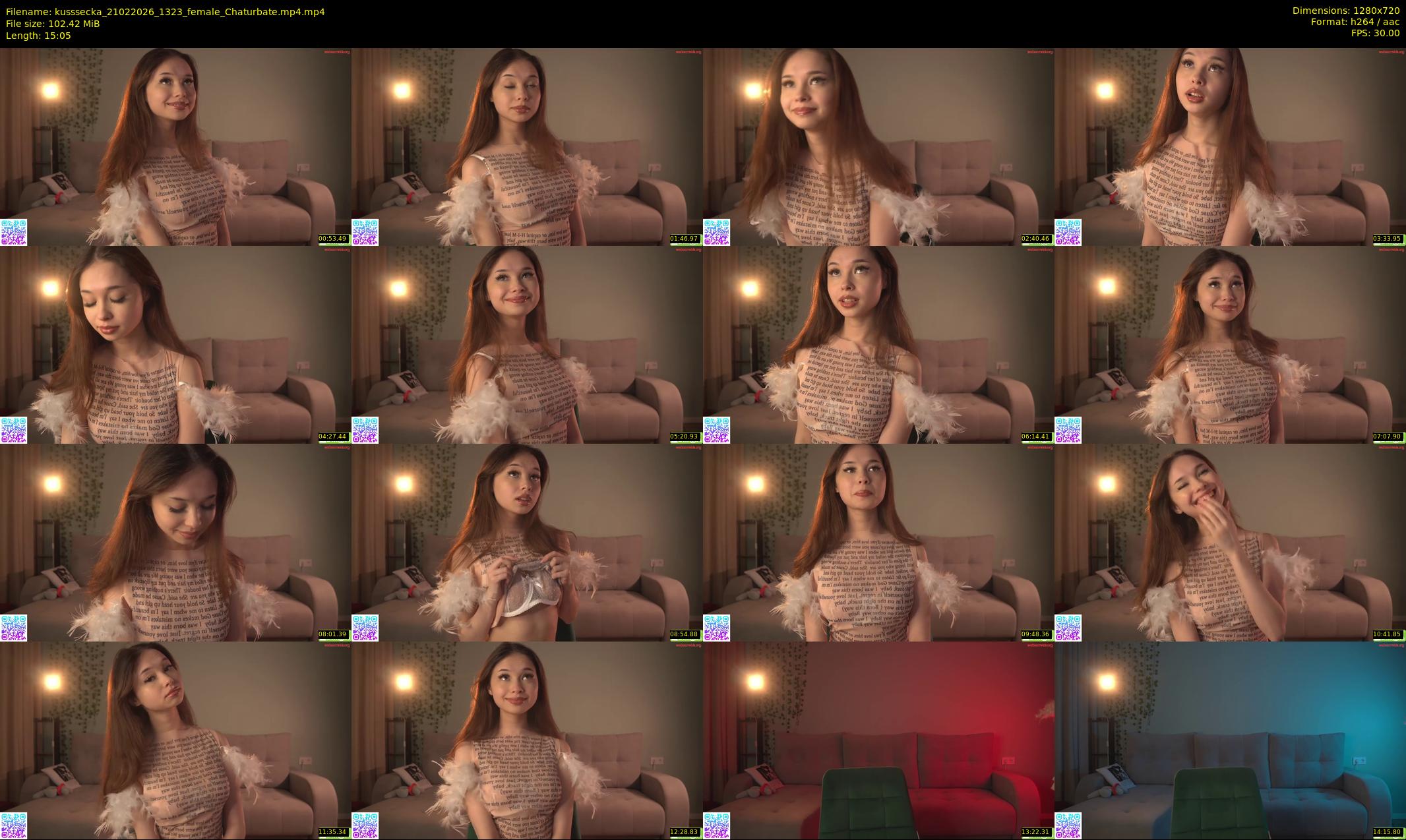 kusssecka — 16 minute Chaturbate female cam show recording, 720p, Feb 21, 2026