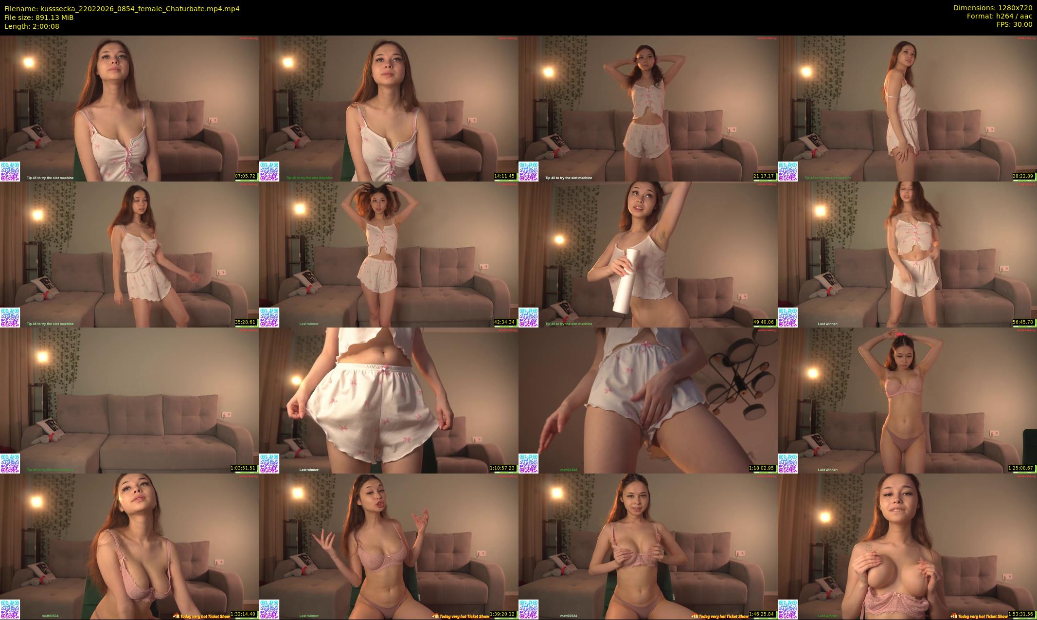 kusssecka — 121 minute Chaturbate female cam show recording, 720p, Feb 22, 2026